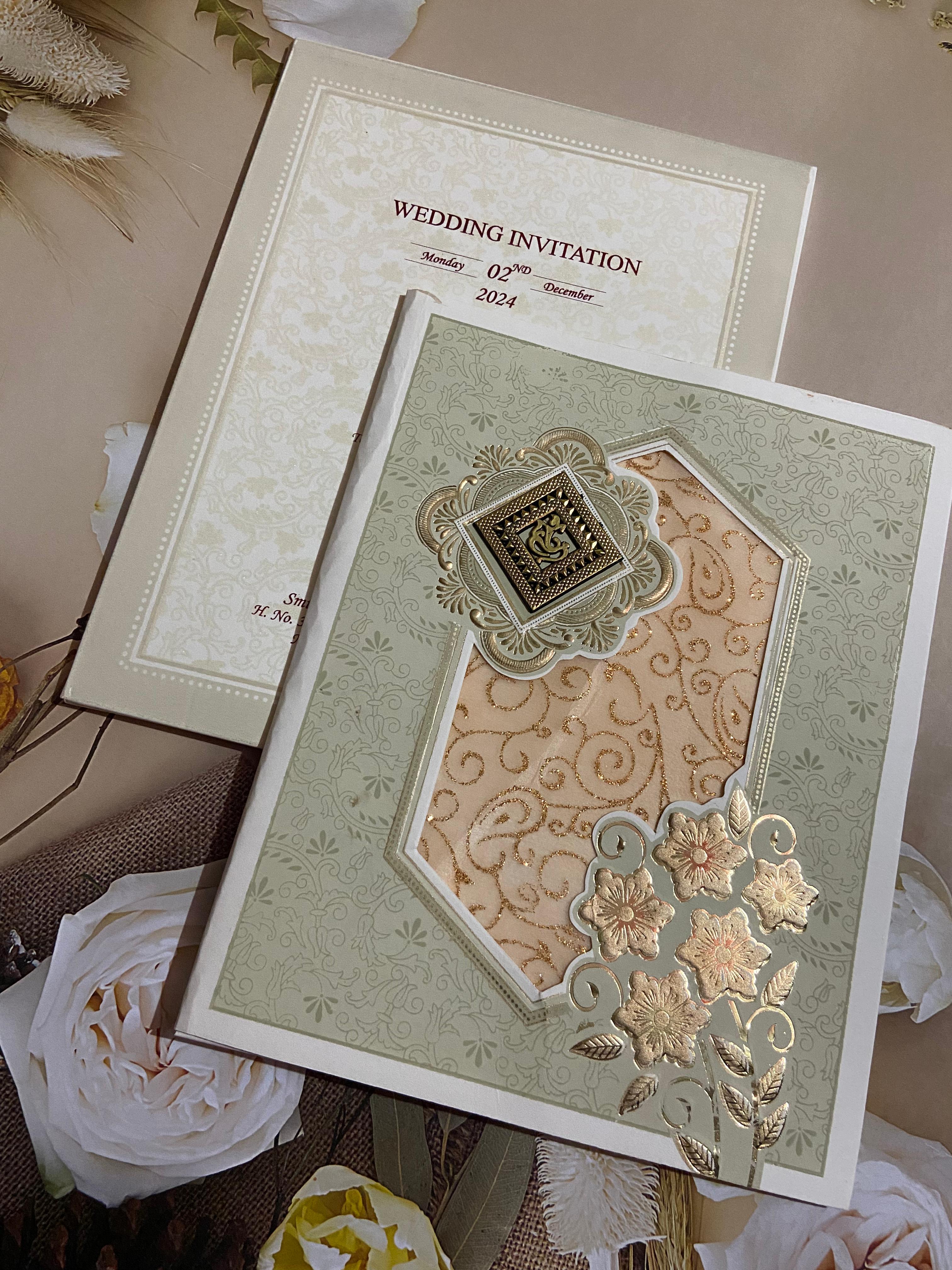 Gulshan Card Collection Designer Wedding Invitation Card (Pack of 50)