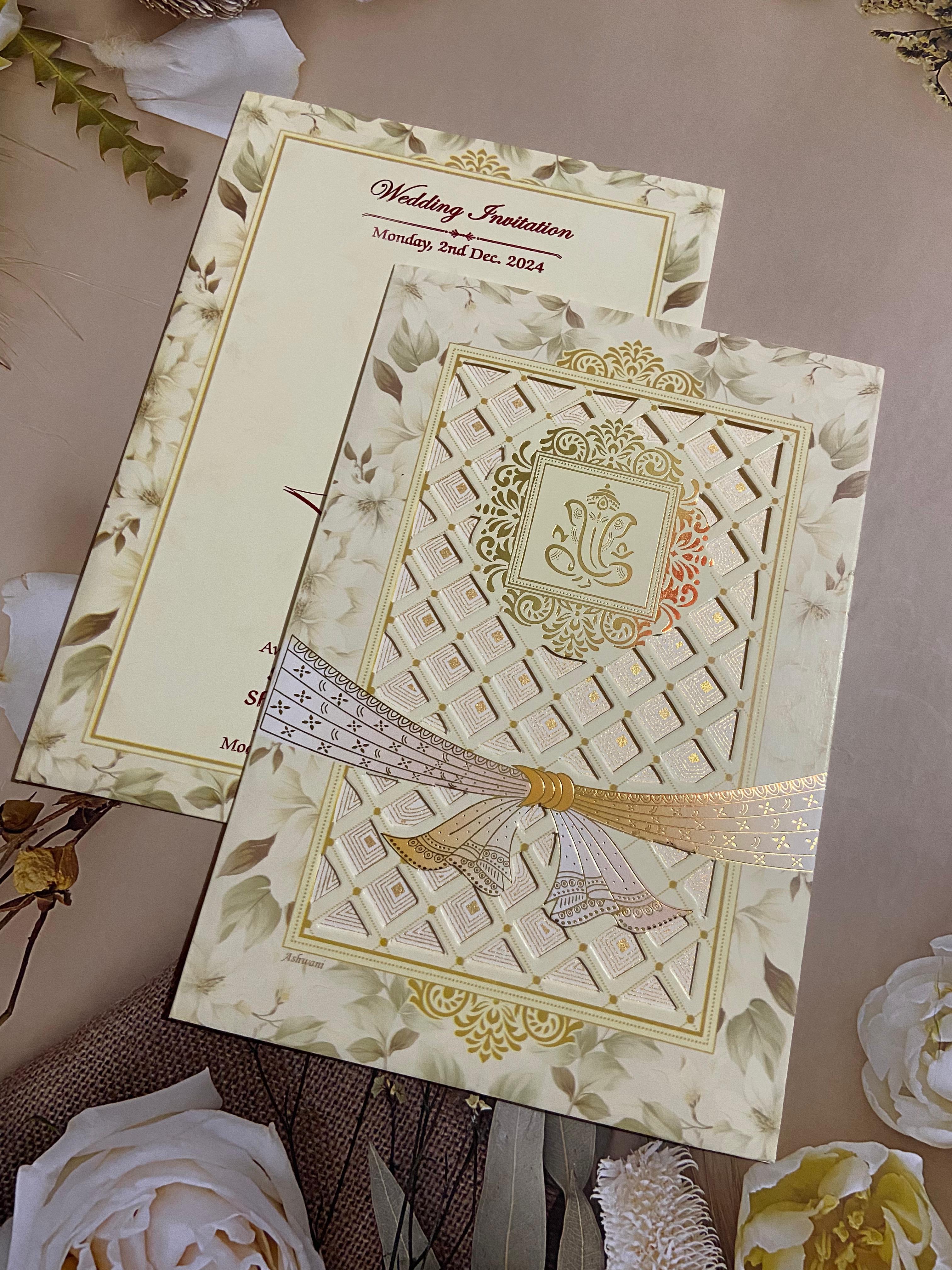 Gulshan Card Collection Designer Wedding Invitation Card (Pack of 50)