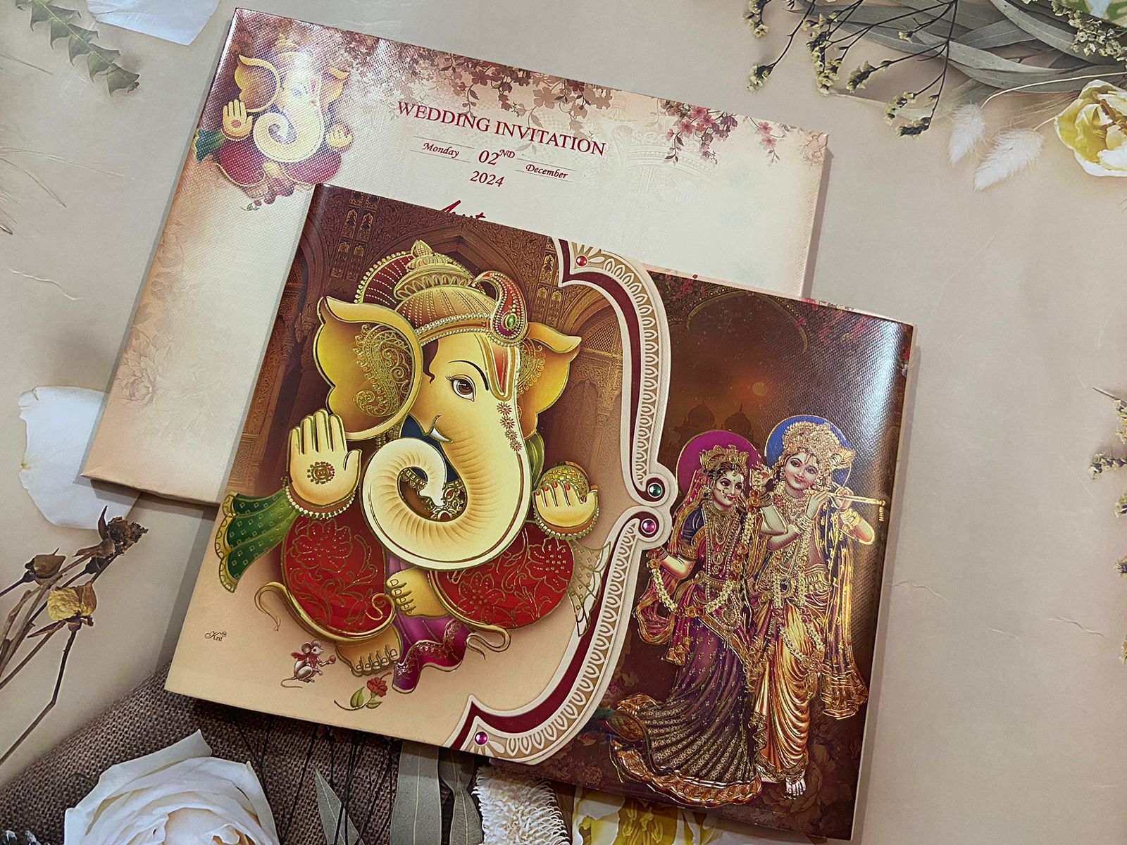 Gulshan Card Collection Designer Wedding Invitation Card (Pack of 50)