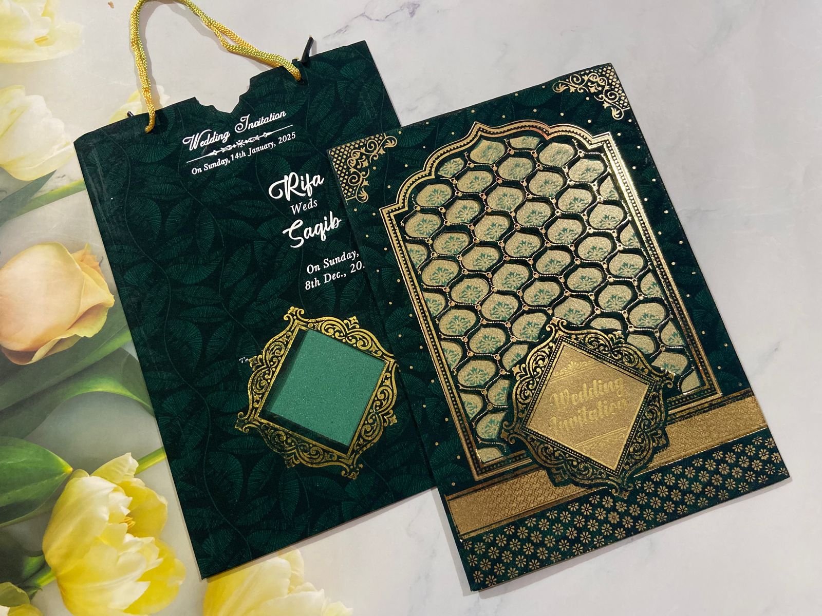 Gulshan Card Collection Designer Wedding Invitation Card (Pack of 50)