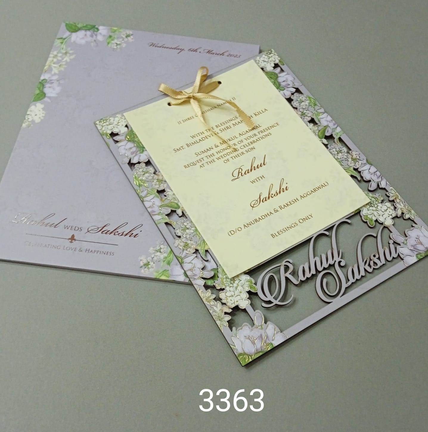 Gulshan Card Collection Designer Wedding Invitation Card (Pack of 50)
