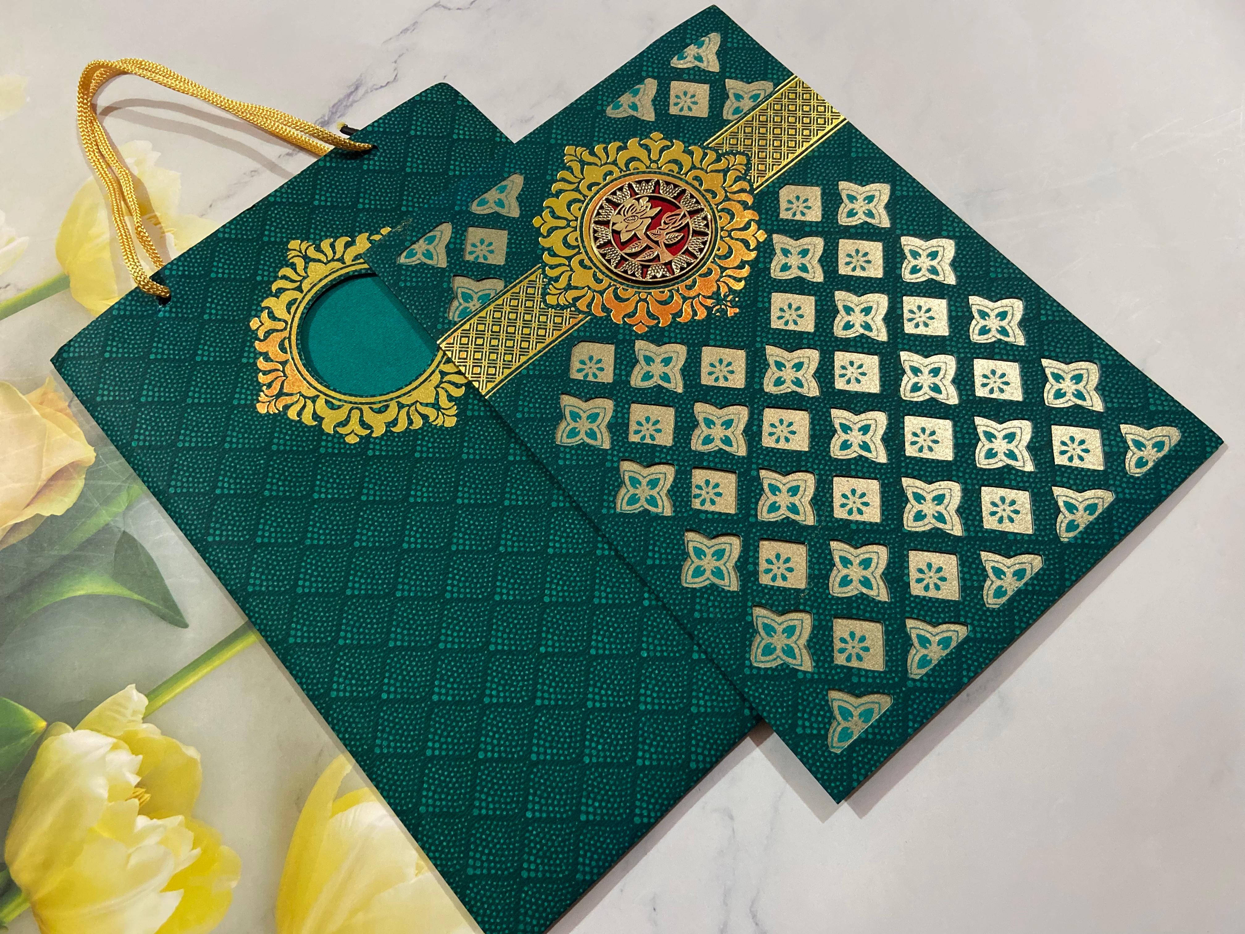 Gulshan Card Collection Designer Wedding Invitation Card (Pack of 50) 