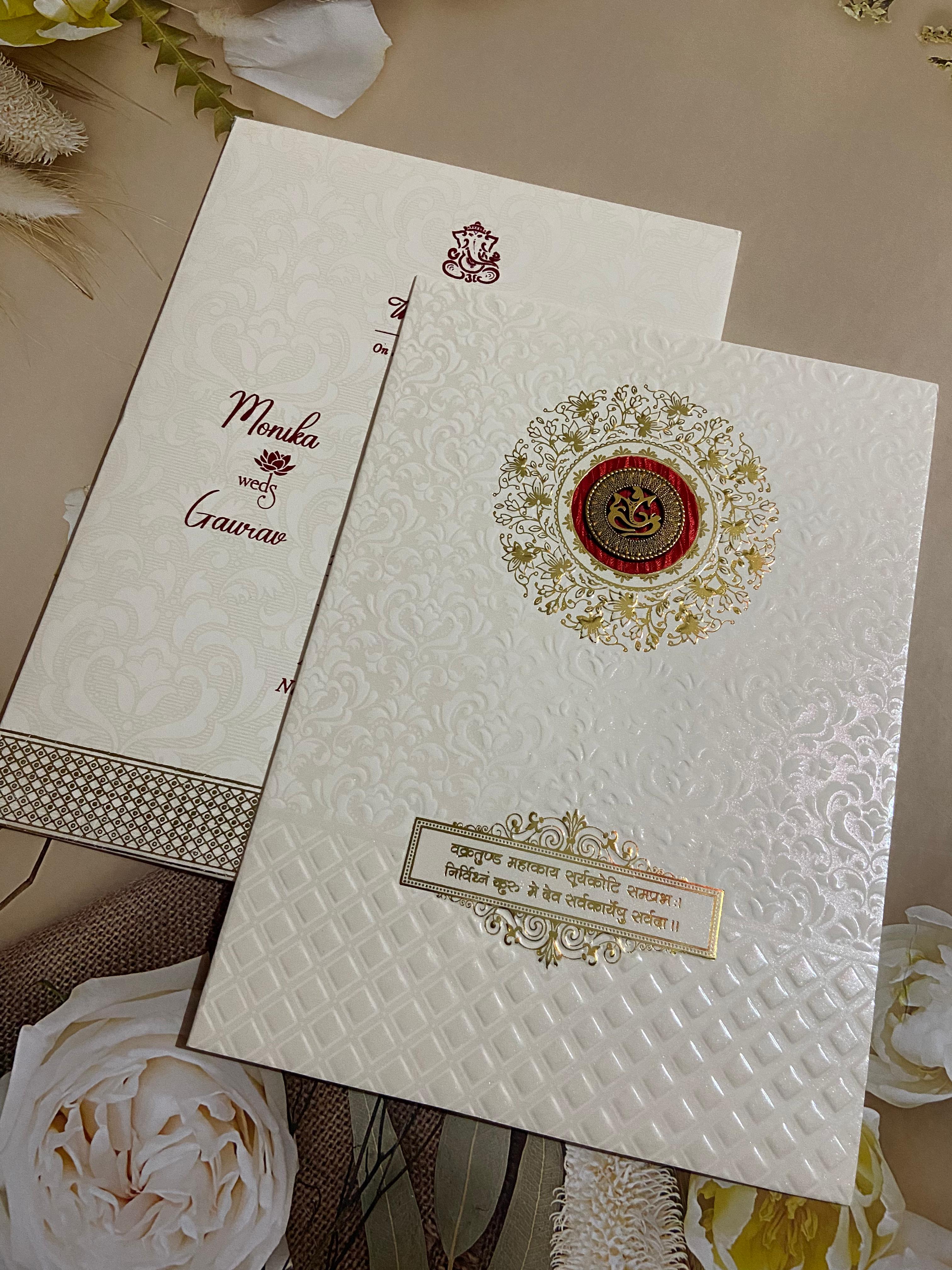 Gulshan Card Collection Designer Wedding Invitation Card (Pack of 50)