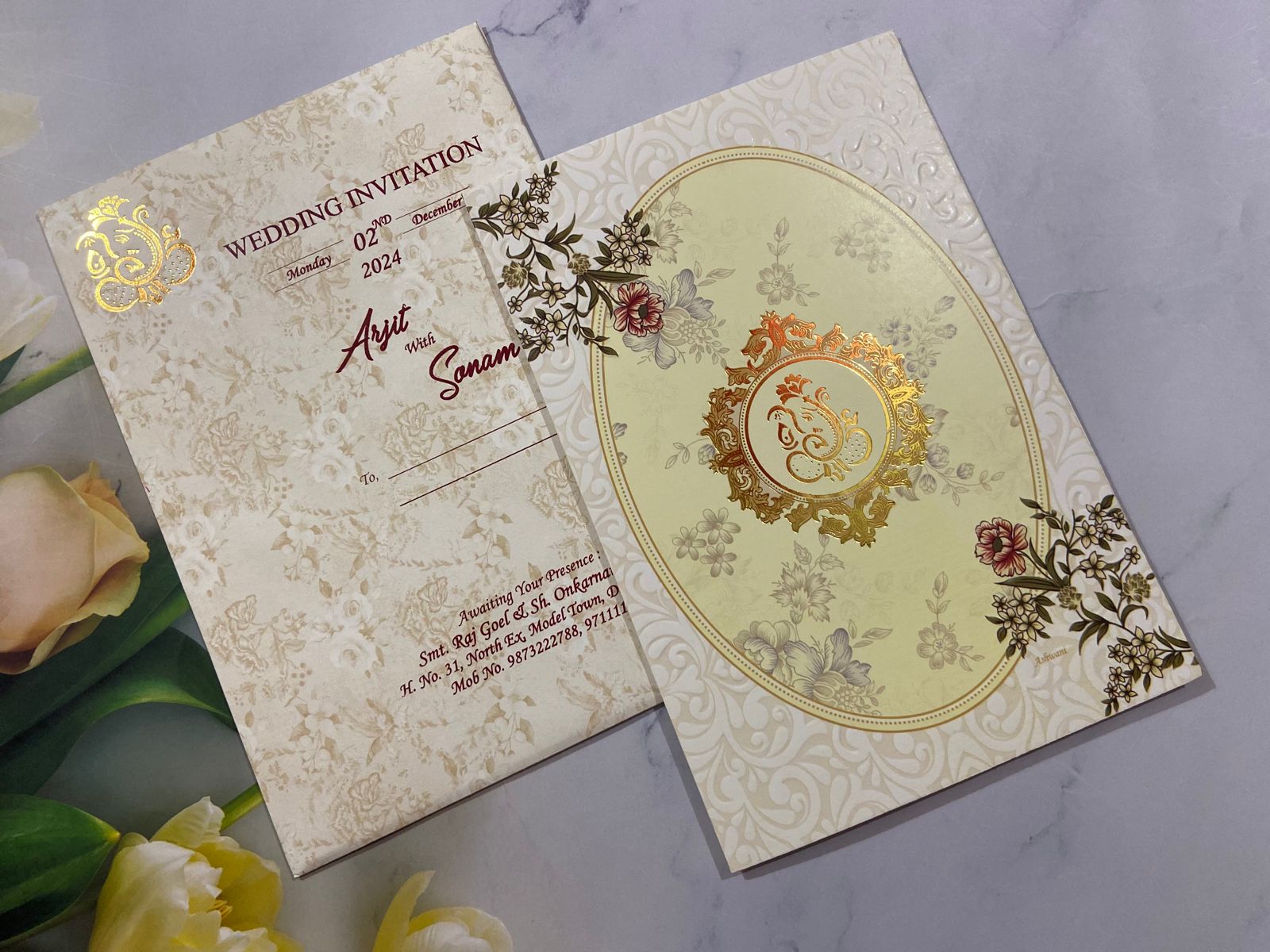 Gulshan Card Collection Designer Wedding Invitation Card (Pack of 50)
