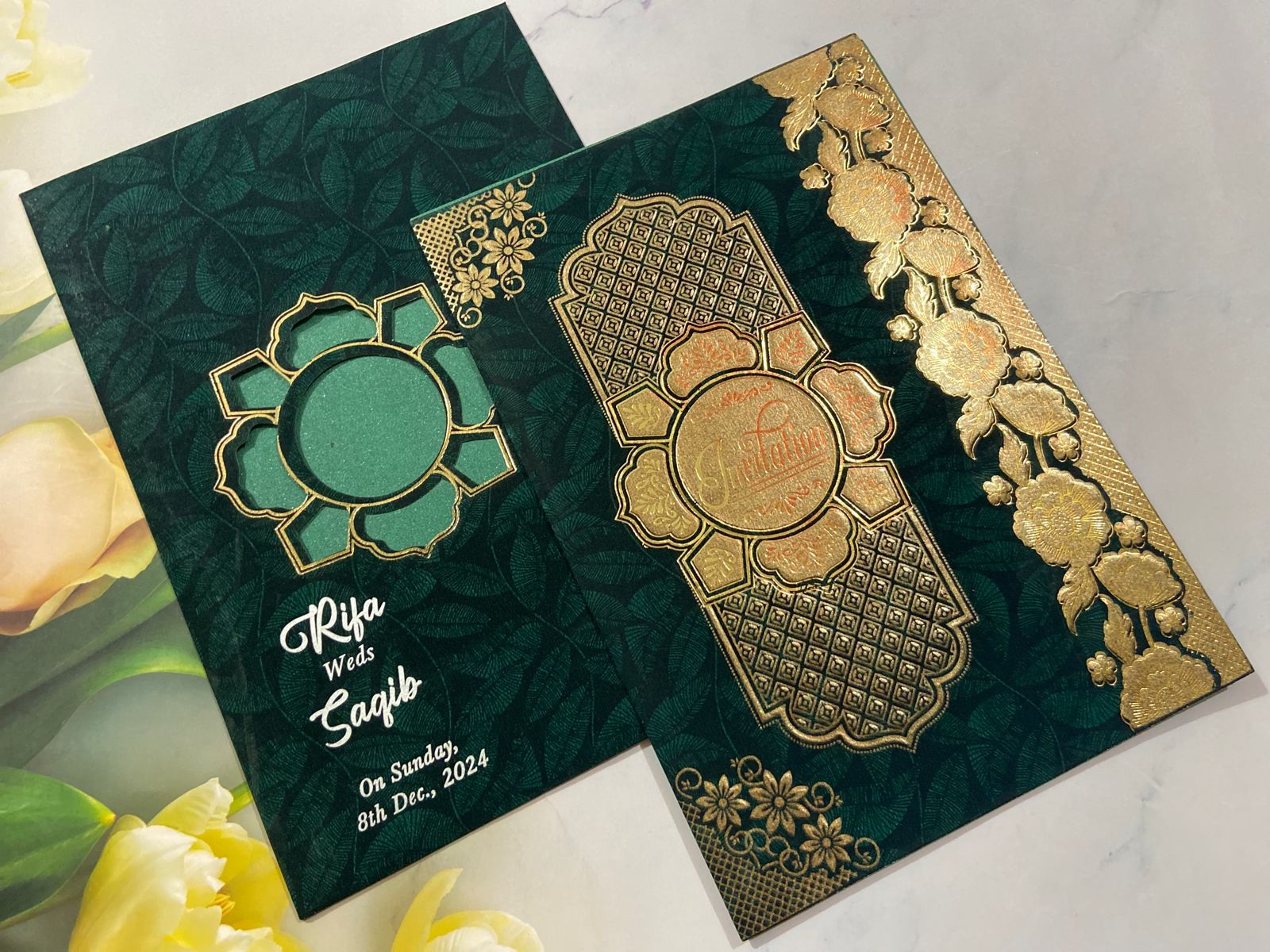 Gulshan Card Collection Designer Wedding Invitation Card (Pack of 50)