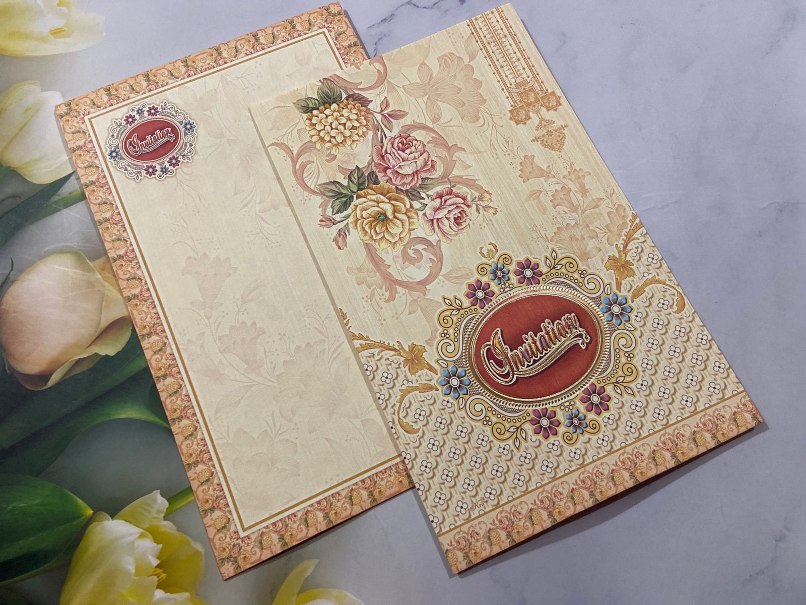 Gulshan Card Collection Designer Wedding Invitation Card (Pack of 50) 