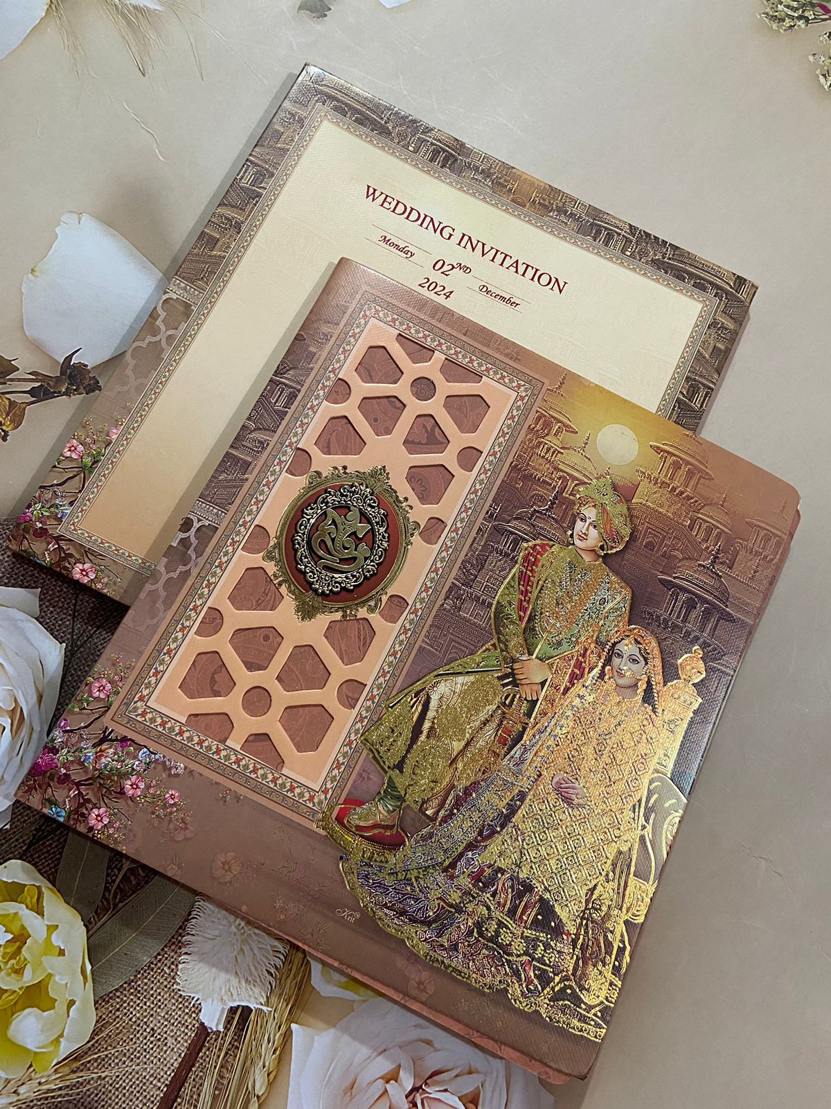 Gulshan Card Collection Designer Wedding Invitation Card (Pack of 50)