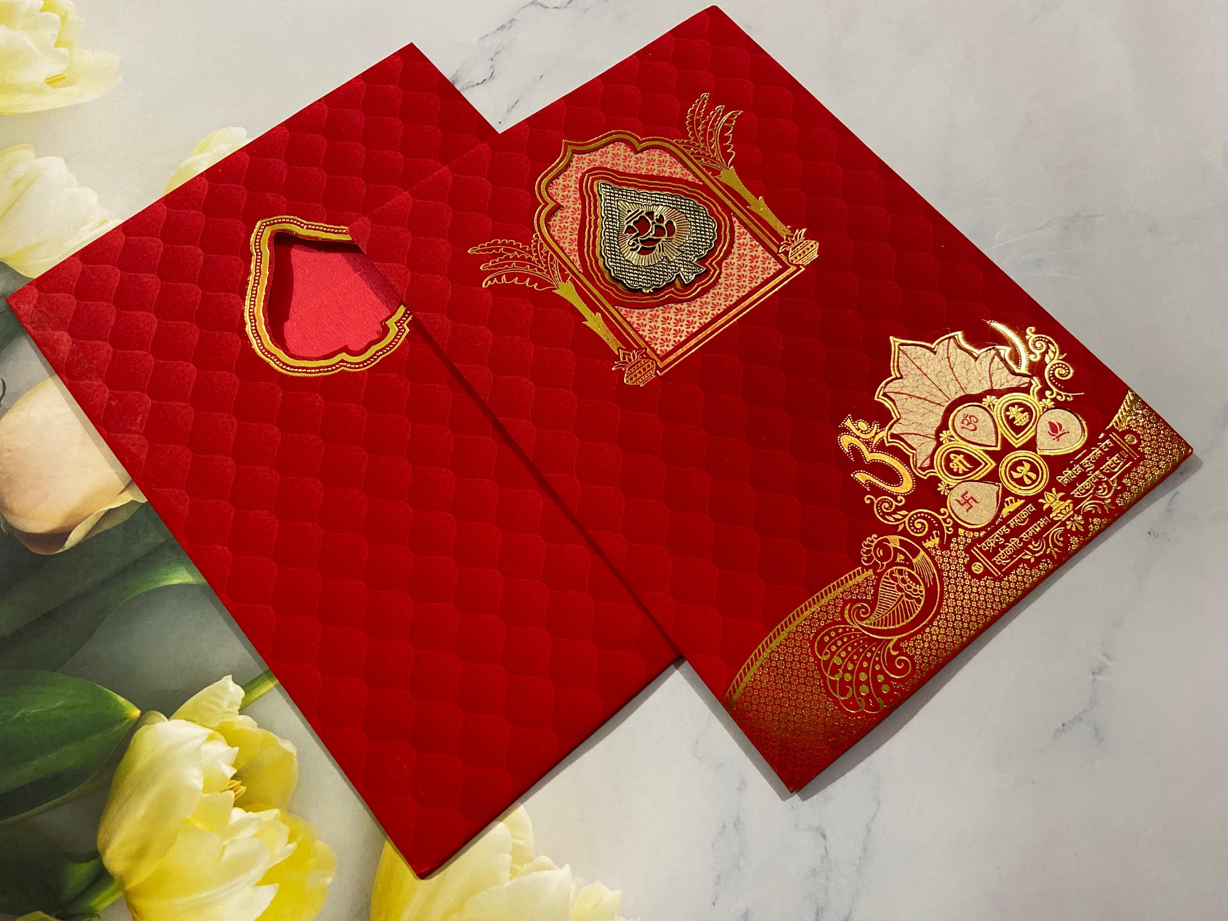 Gulshan Card Collection Designer Wedding Invitation Card (Pack of 50) 