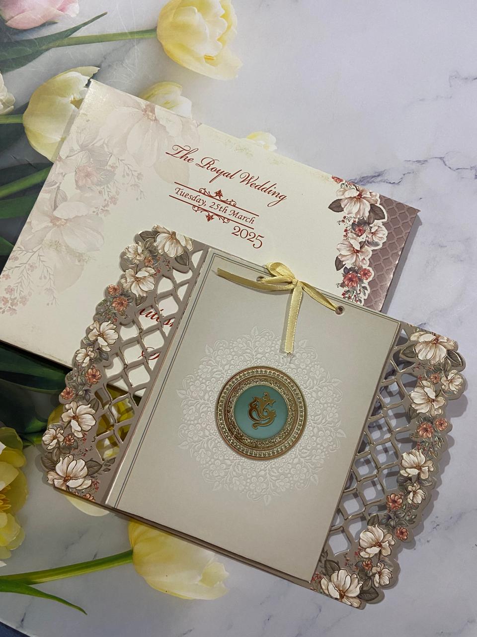 Gulshan Card Collection Designer Wedding Invitation Card (Pack of 50)