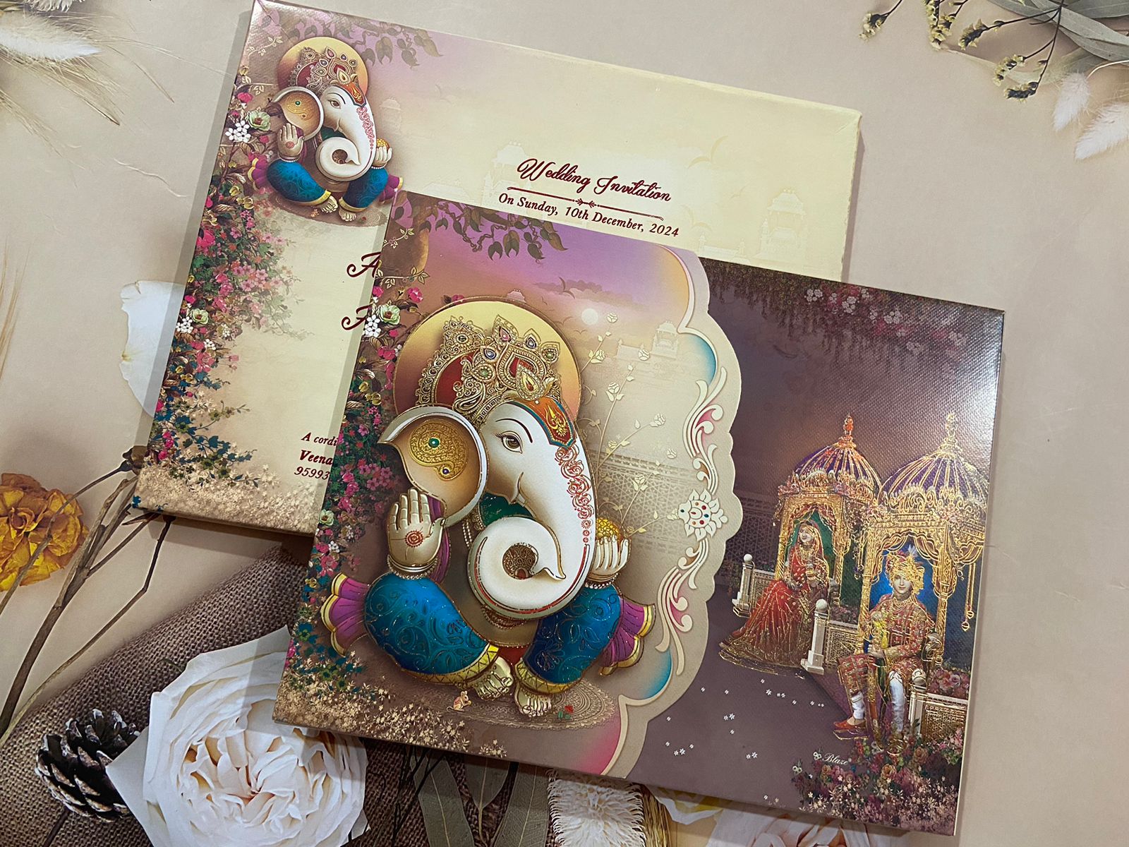 Gulshan Card Collection Designer Wedding Invitation Card (Pack of 50)