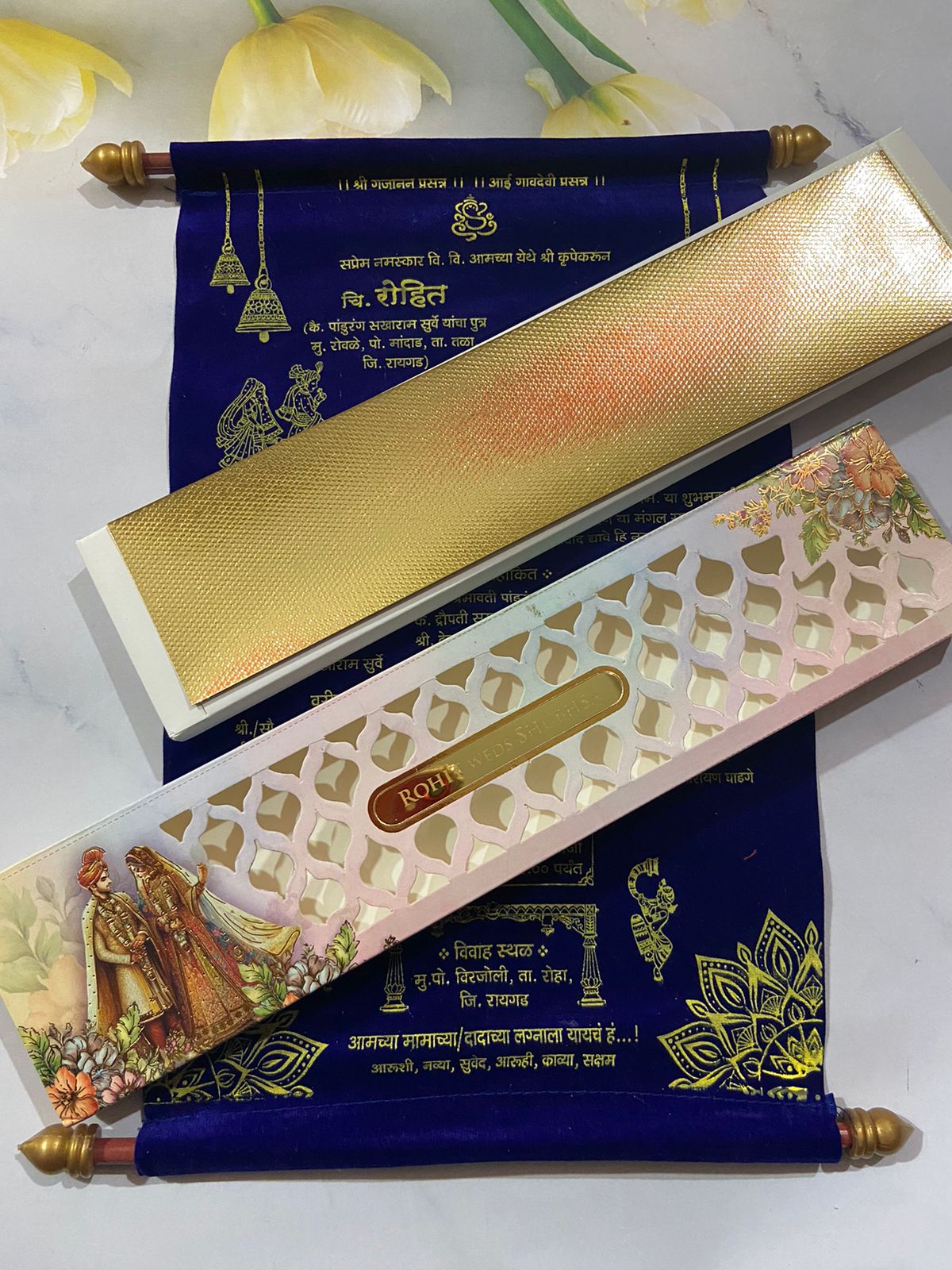 Gulshan Card Collection Designer Wedding Invitation Card (Pack of 50) 