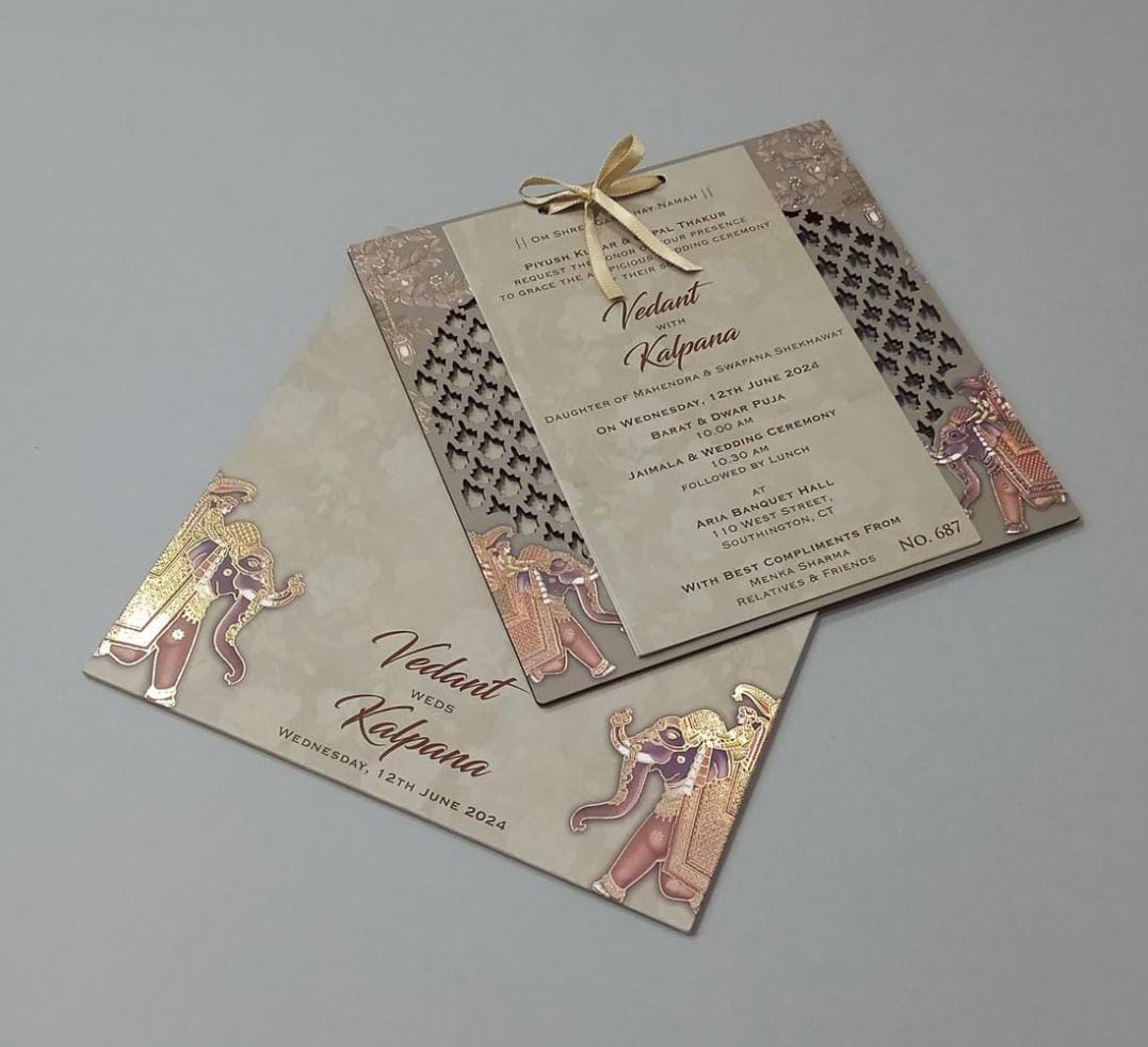 Gulshan Card Collection Designer Wedding Invitation Card (Pack of 50)