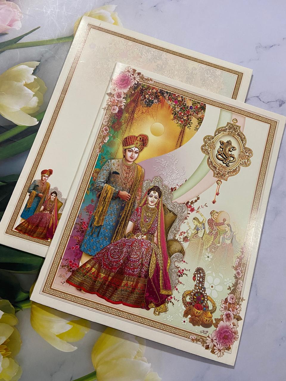Gulshan Card Collection Designer 
Wedding Cards for Marriage Invitation (Pack of 50)