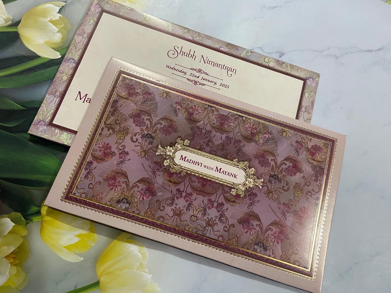 Gulshan Card Collection Designer Wedding Invitation Card (Pack of 50)