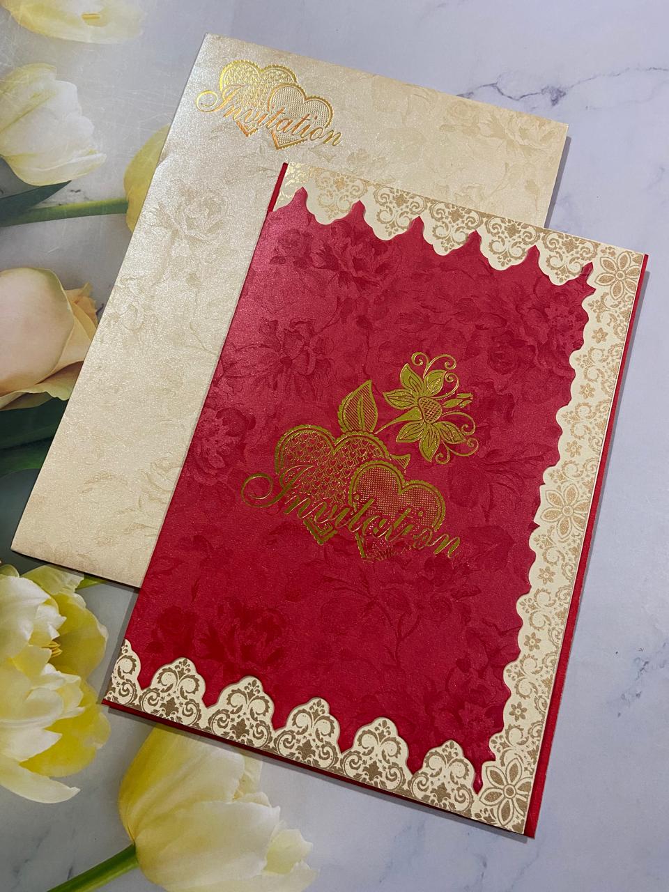 Gulshan Card Collection Designer Wedding Invitation Card (Pack of 50) 