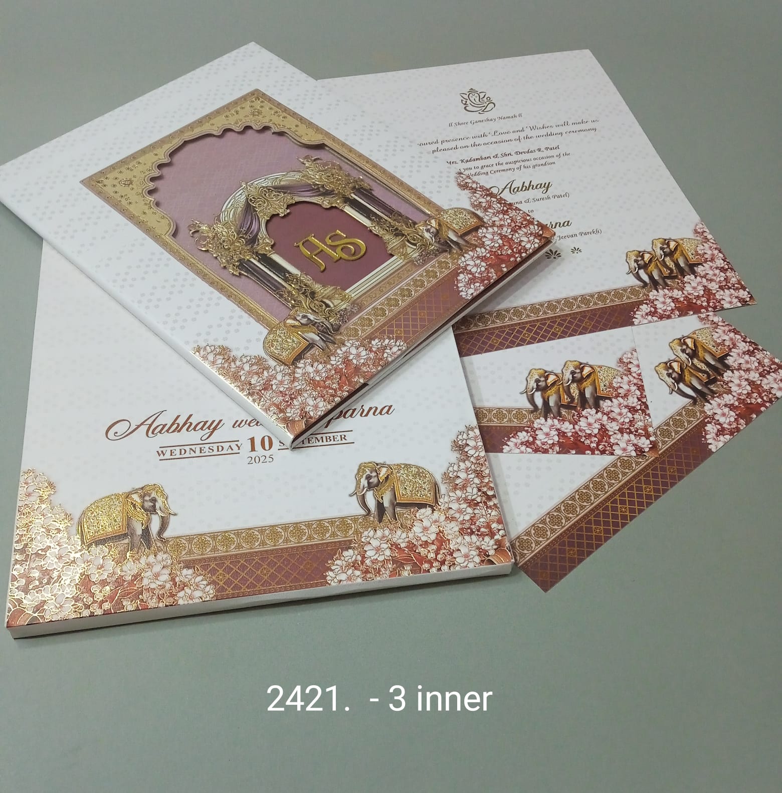 Gulshan Card Collection Designer Wedding Cards for Marriage Invitation (Pack of 50)
