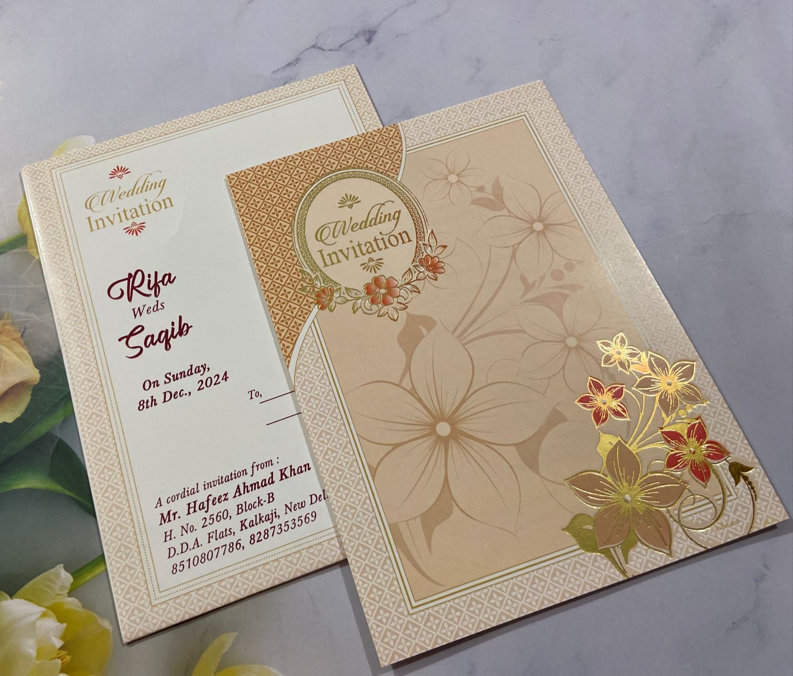 Gulshan Card Collection Designer Wedding Invitation Card (Pack of 50)