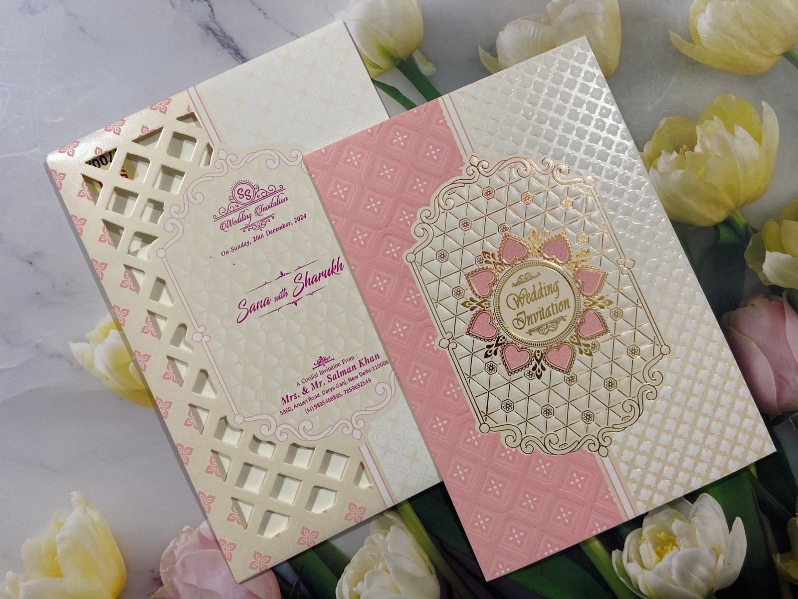 Gulshan Card Collection Designer Wedding Invitation Card (Pack of 50)
