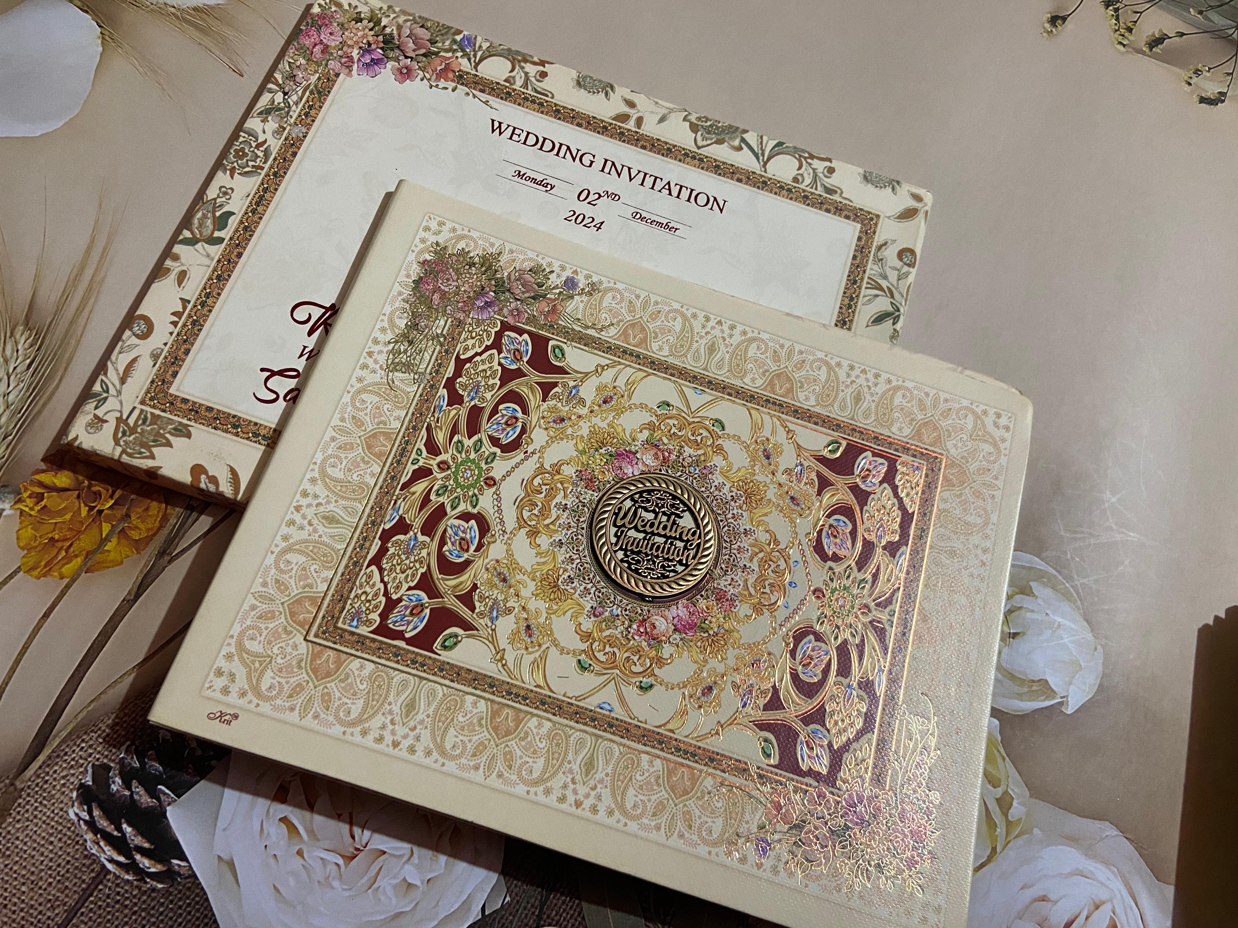 Gulshan Card Collection Designer Wedding Invitation Card (Pack of 50)