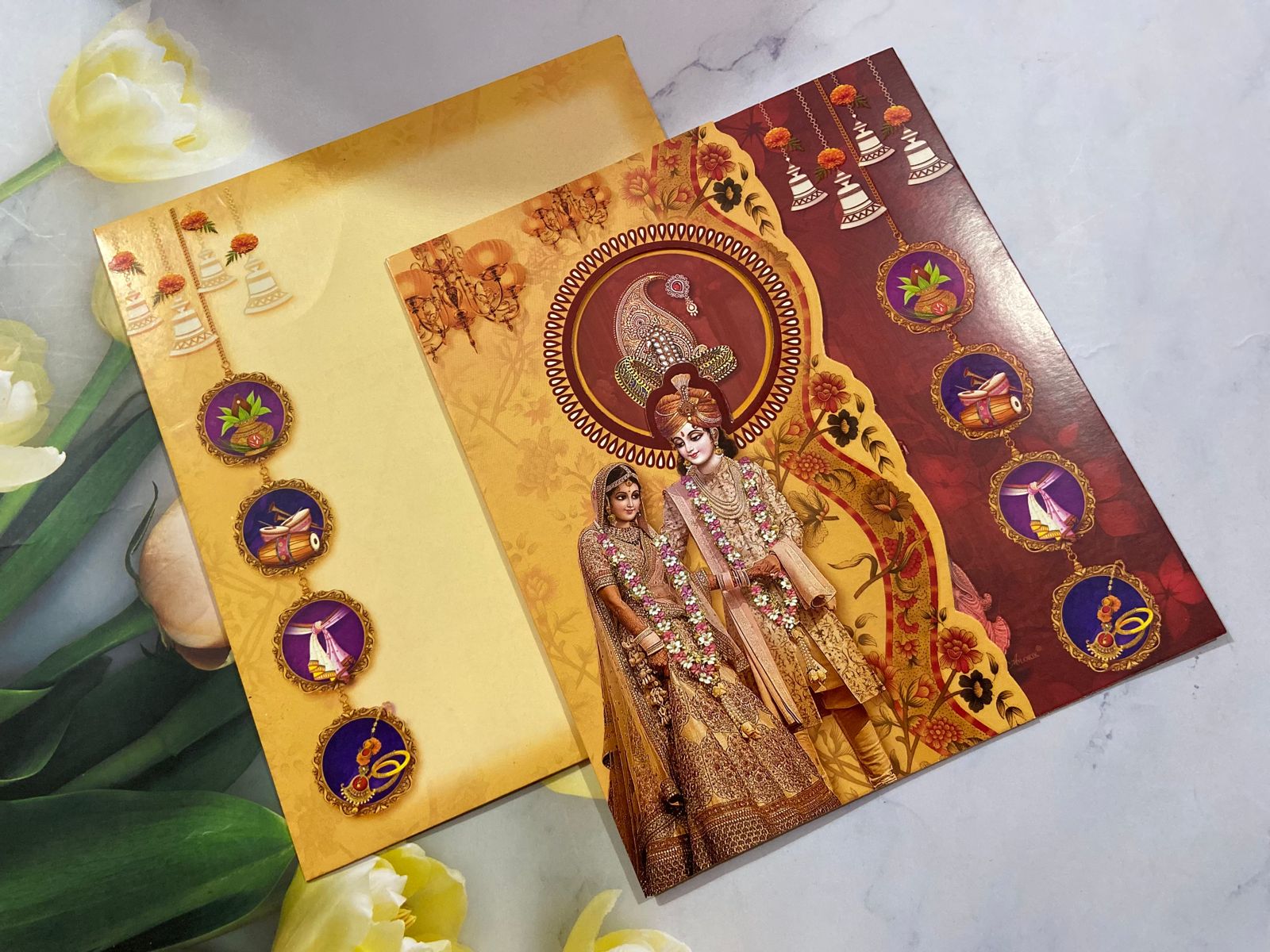 Gulshan Card Collection Designer Wedding Invitation Card (Pack of 50)