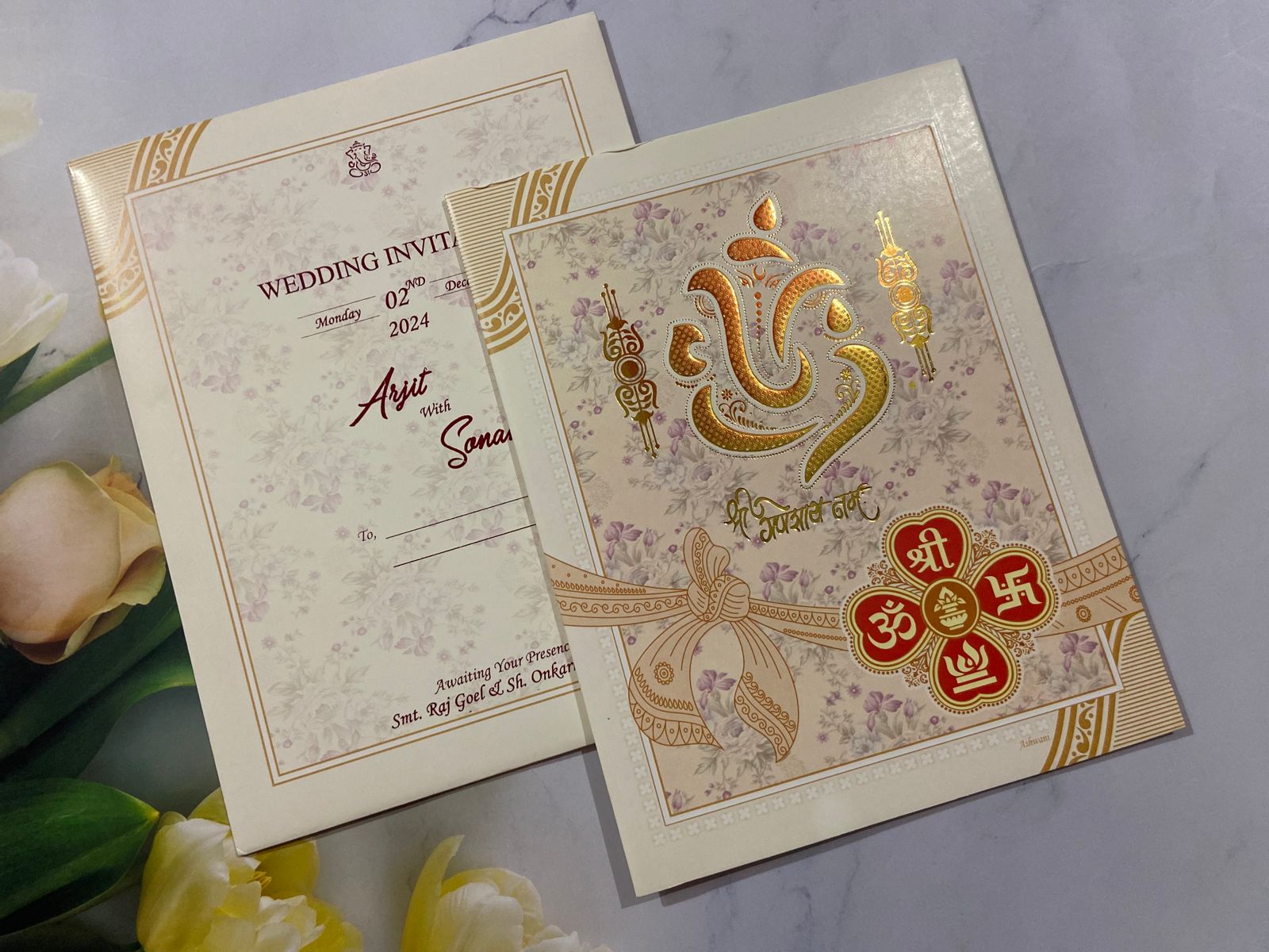 Gulshan Card Collection Designer Wedding Invitation Card (Pack of 50)