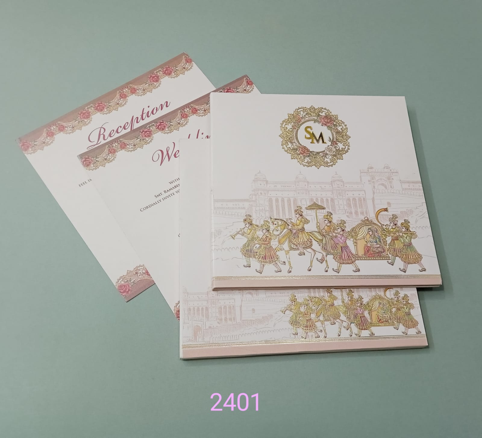 Gulshan Card Collection Designer Wedding Cards for Marriage Invitation (Pack of 50)
