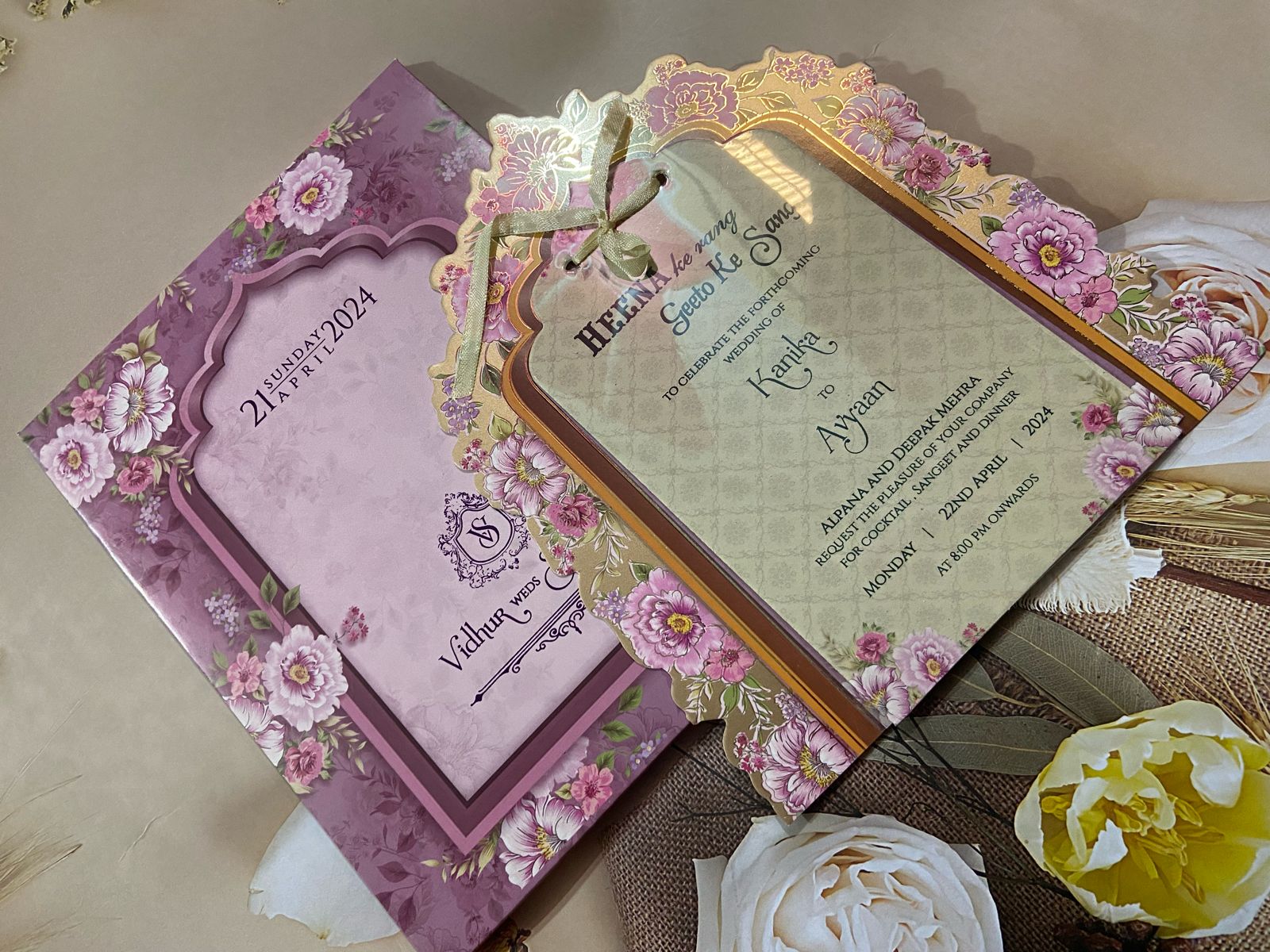 Gulshan Card Collection Designer Wedding Invitation Card (Pack of 50) 