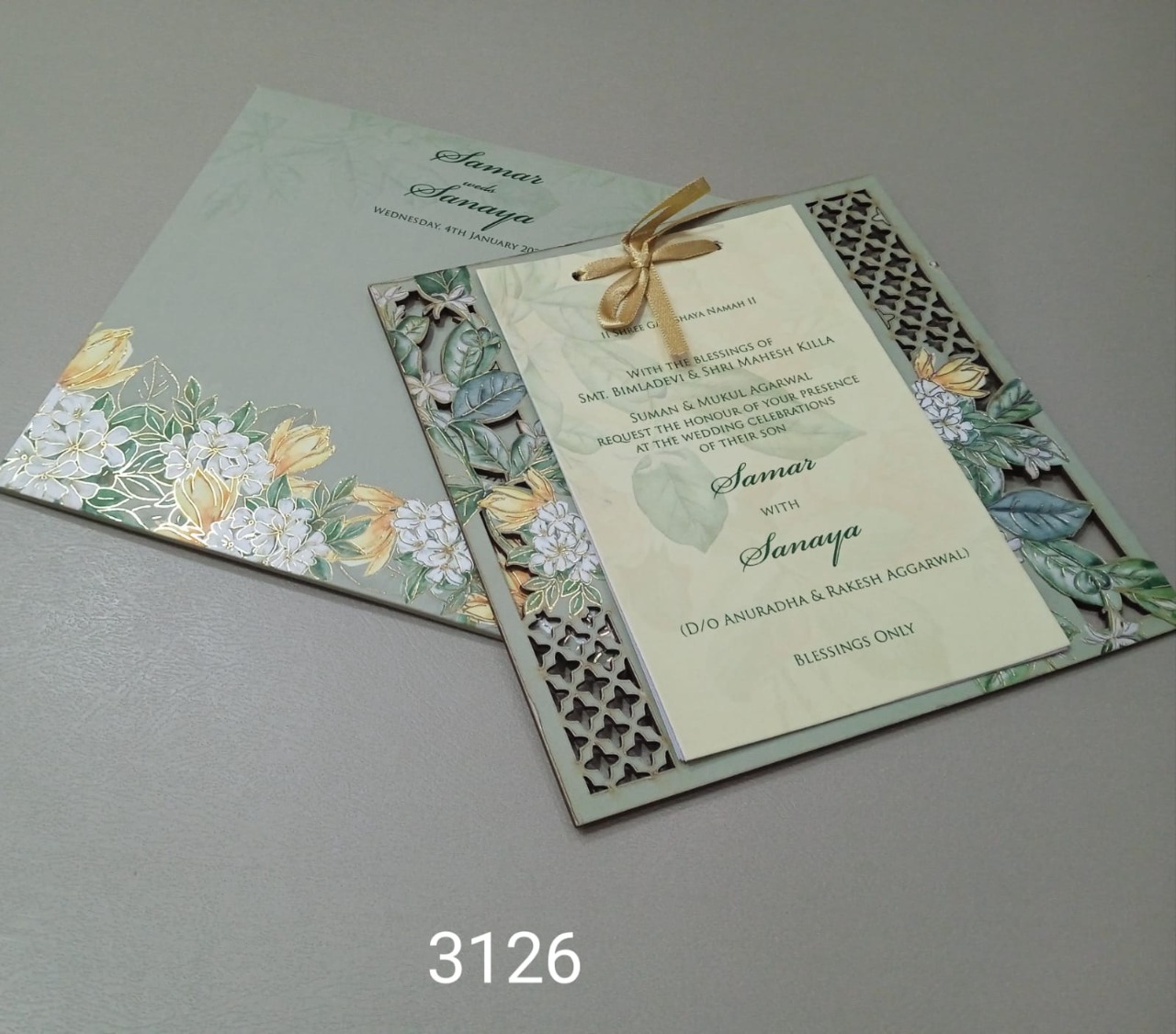 Gulshan Card Collection Designer Wedding Invitation Card (Pack of 50)