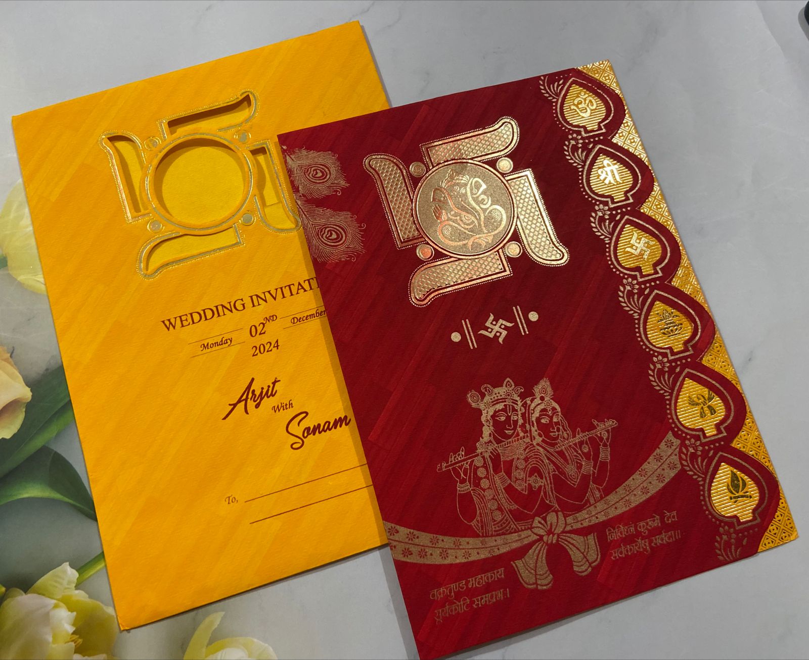 Gulshan Card Collection Designer Wedding Invitation Card (Pack of 50)