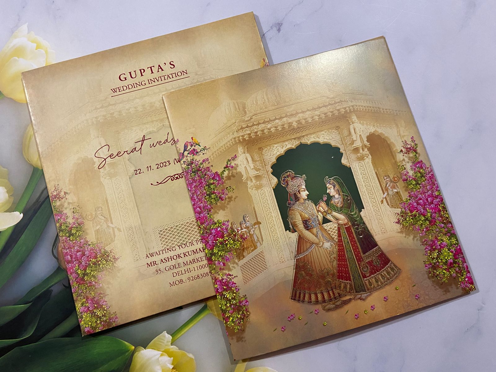 Gulshan Card Collection Designer Wedding Invitation Card (Pack of 50) 