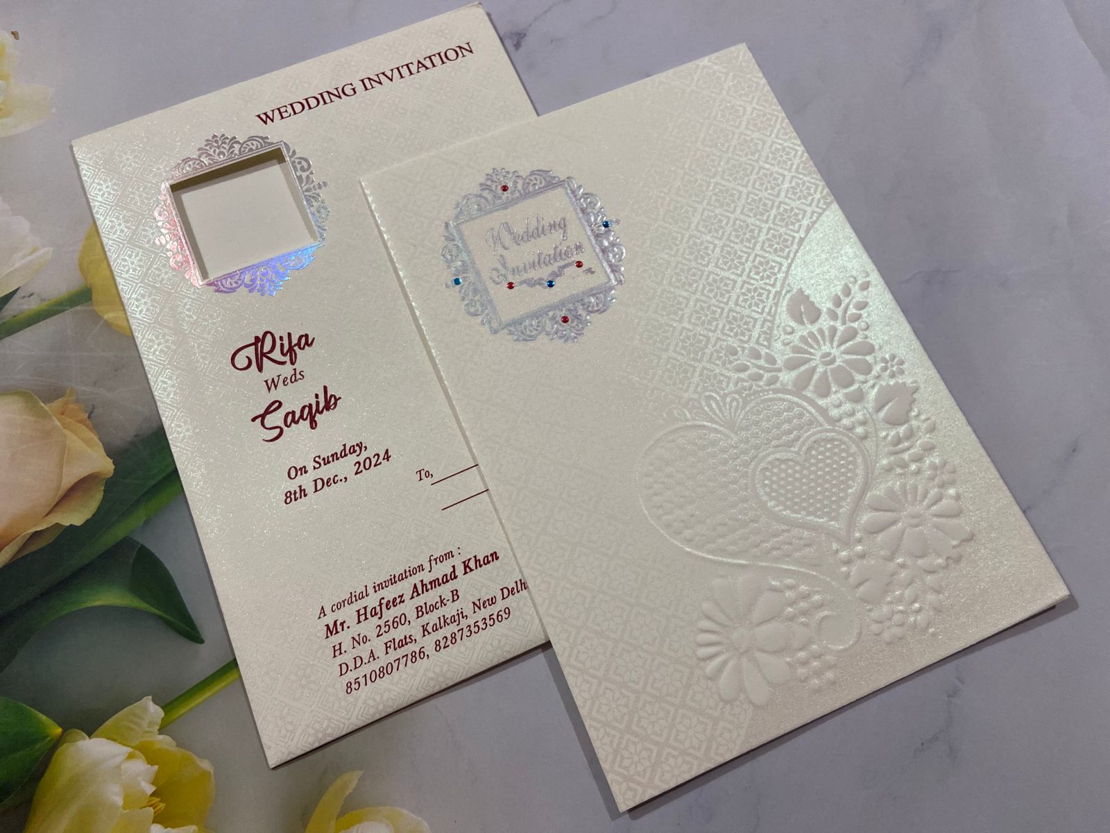 Gulshan Card Collection Designer Wedding Invitation Card (Pack of 50)