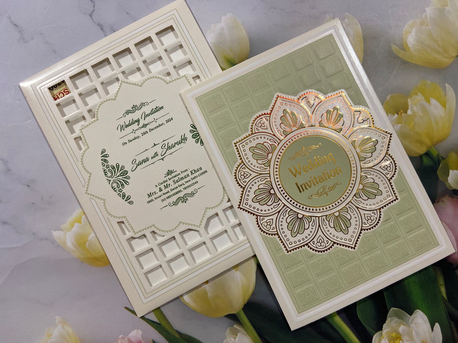 Gulshan Card Collection Designer Wedding Invitation Card (Pack of 50)