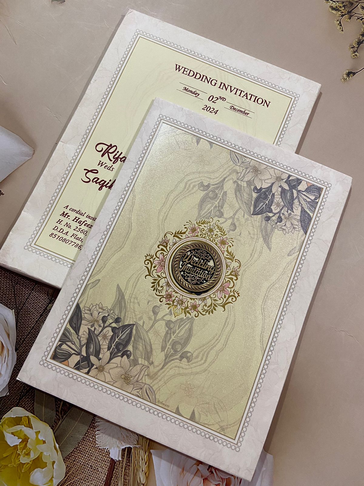 Gulshan Card Collection Designer Wedding Invitation Card (Pack of 50)