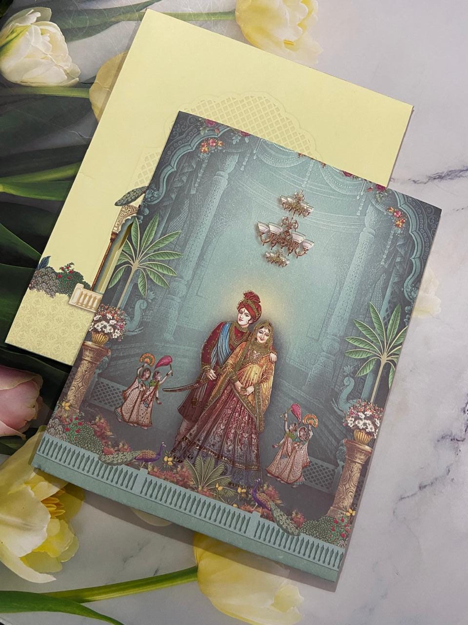 Gulshan Card Collection Designer Wedding Cards for Marriage Invitation (Pack of 50)