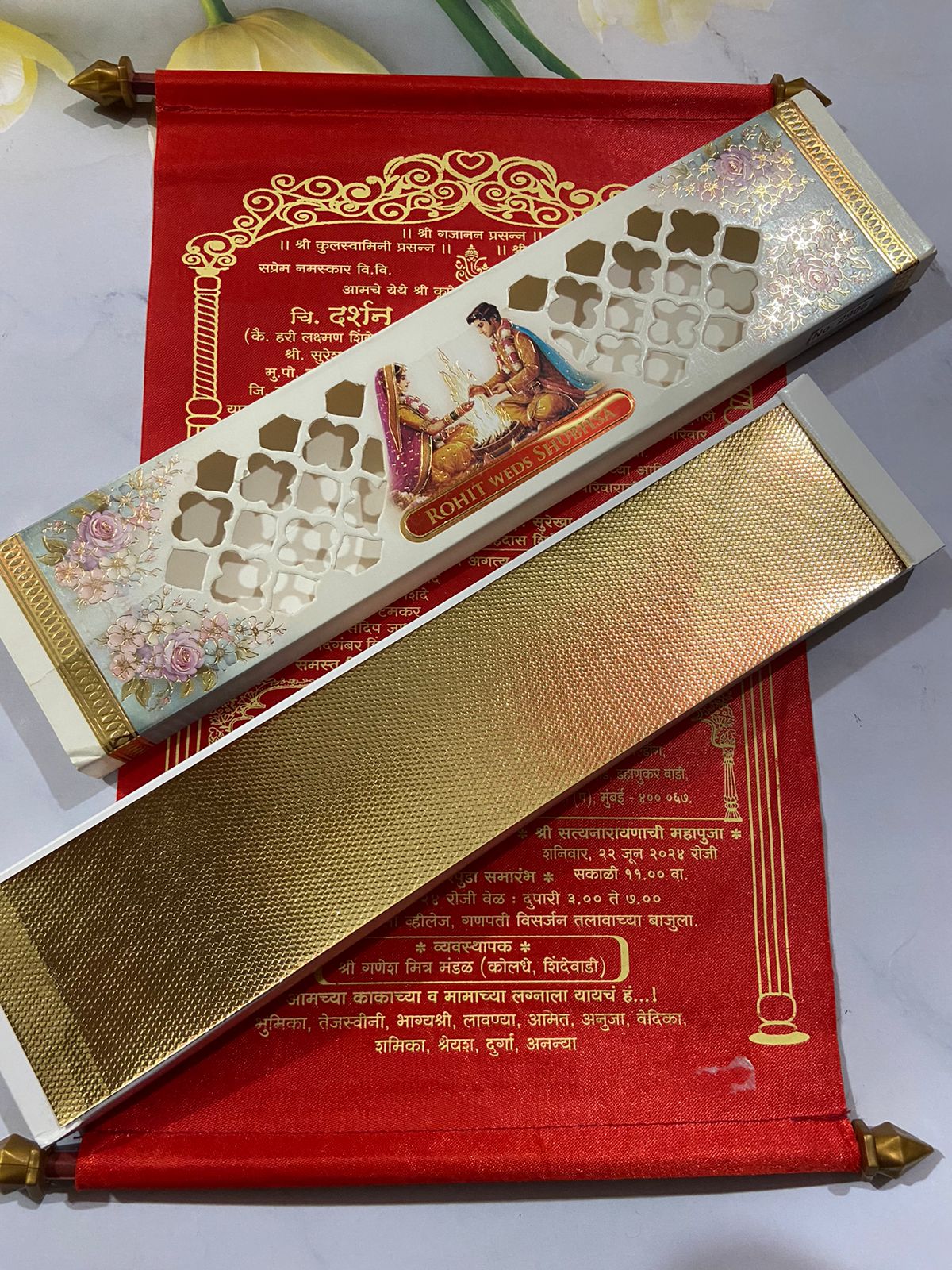 Gulshan Card Collection Designer Wedding Invitation Card (Pack of 50) 