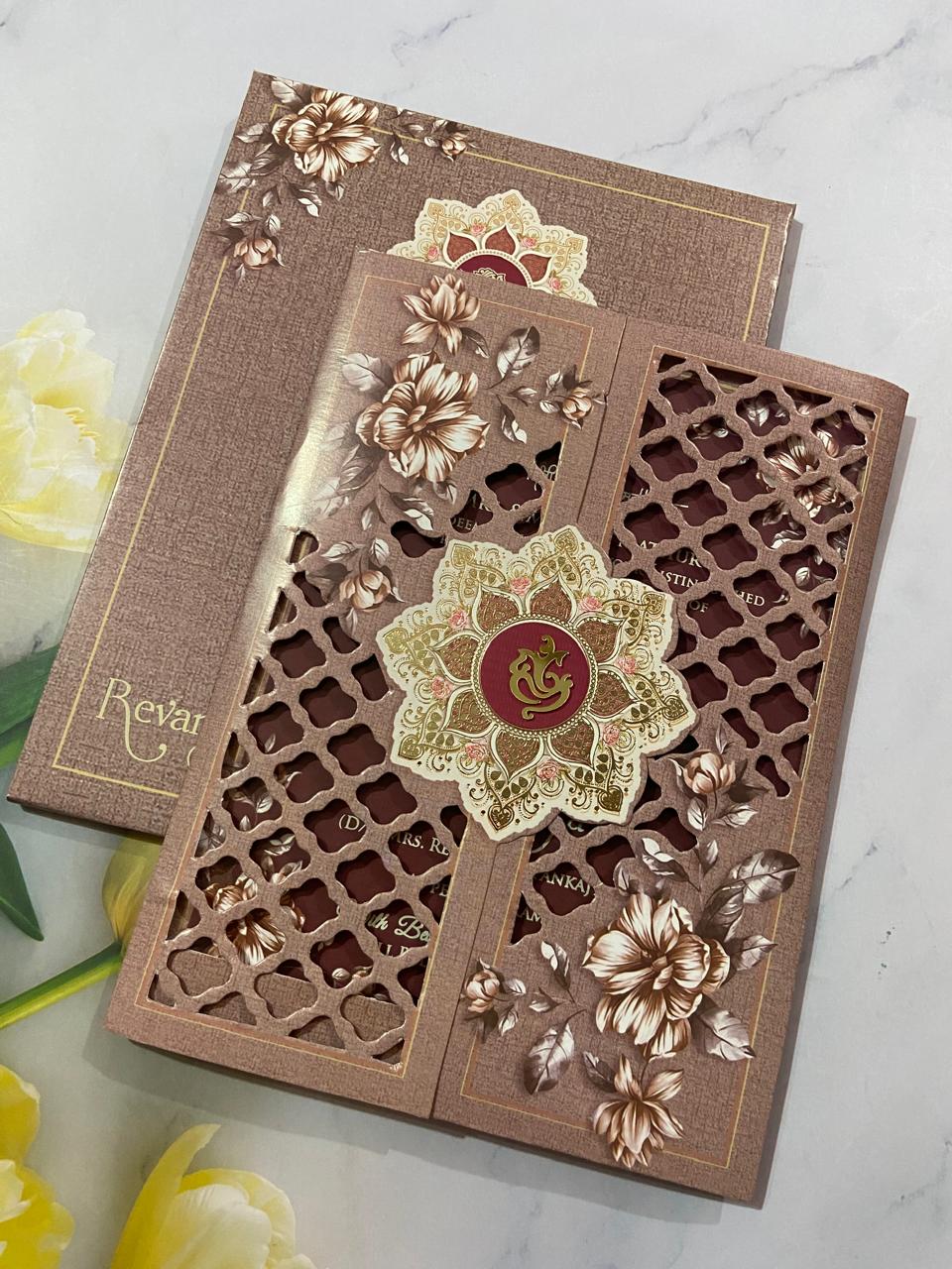 Gulshan Card Collection Designer Wedding Invitation Card (Pack of 50)