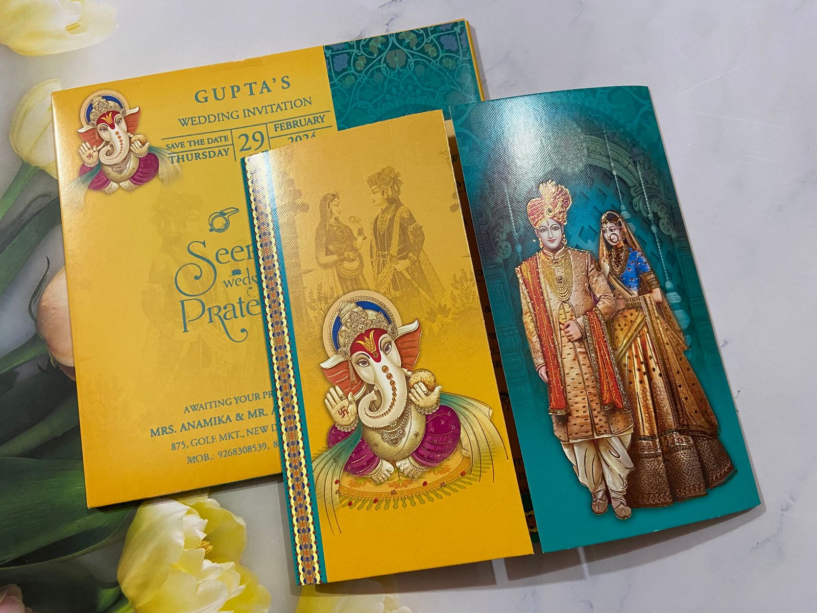 Gulshan Card Collection Designer Wedding Invitation Card (Pack of 50) 