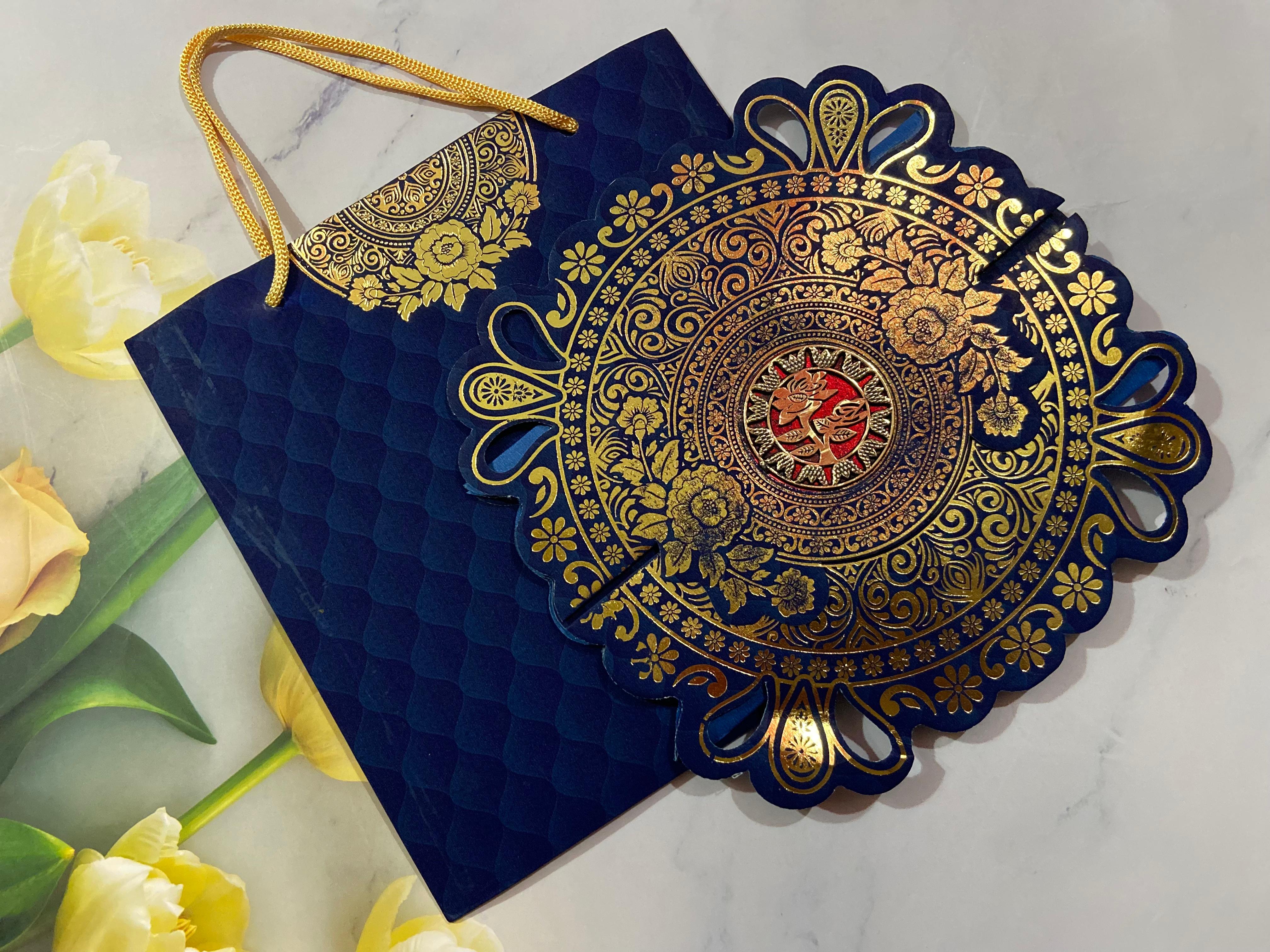 Gulshan Card Collection Designer Wedding Invitation Card (Pack of 50) 