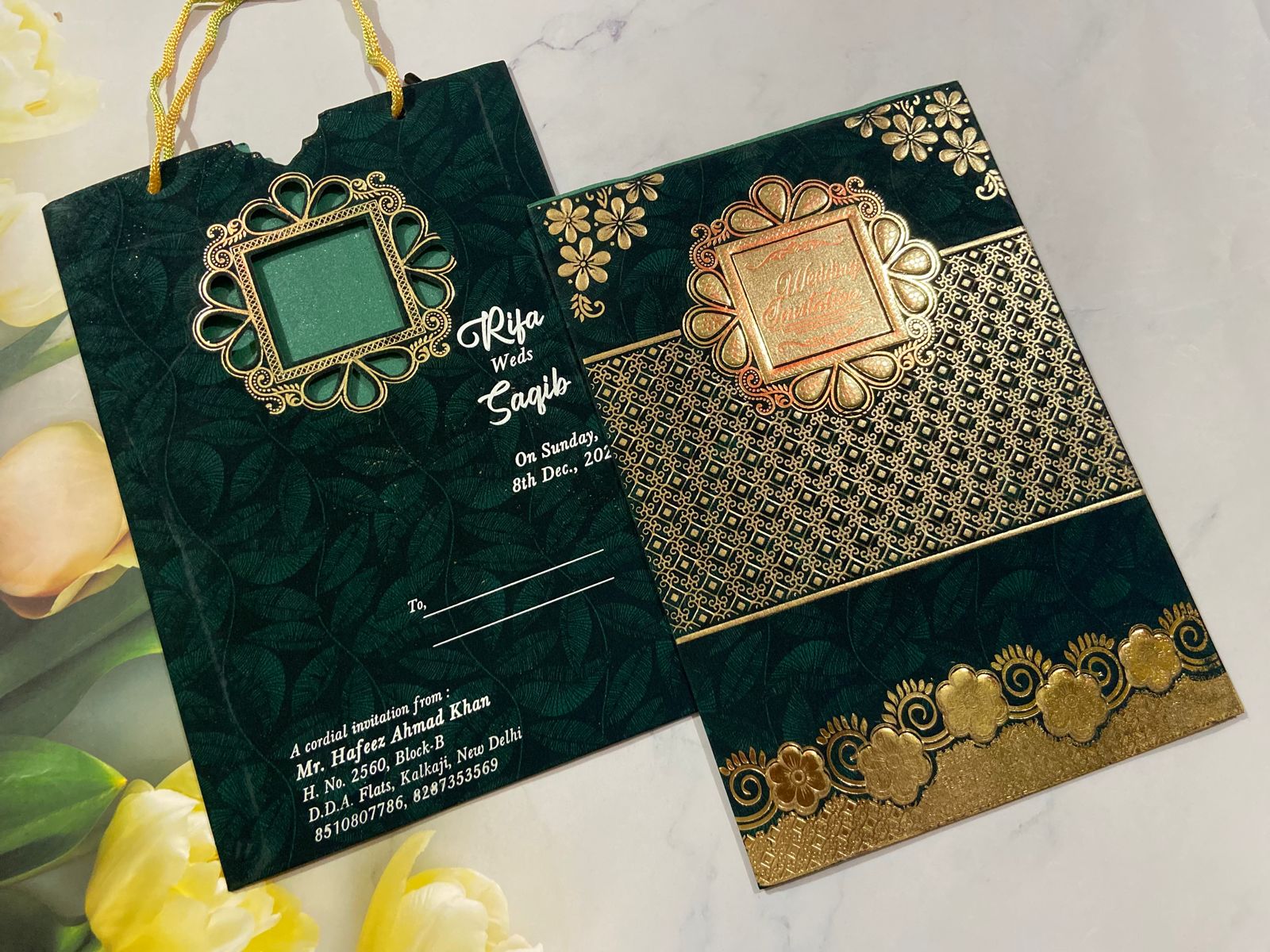 Gulshan Card Collection Designer Wedding Invitation Card (Pack of 50)