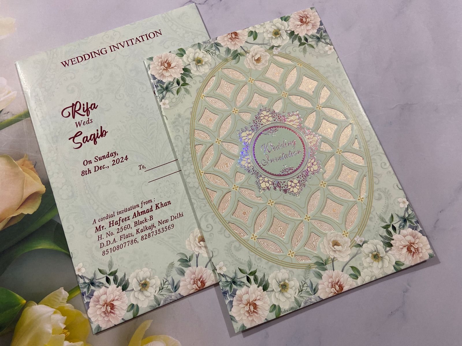 Gulshan Card Collection Designer Wedding Invitation Card (Pack of 50)