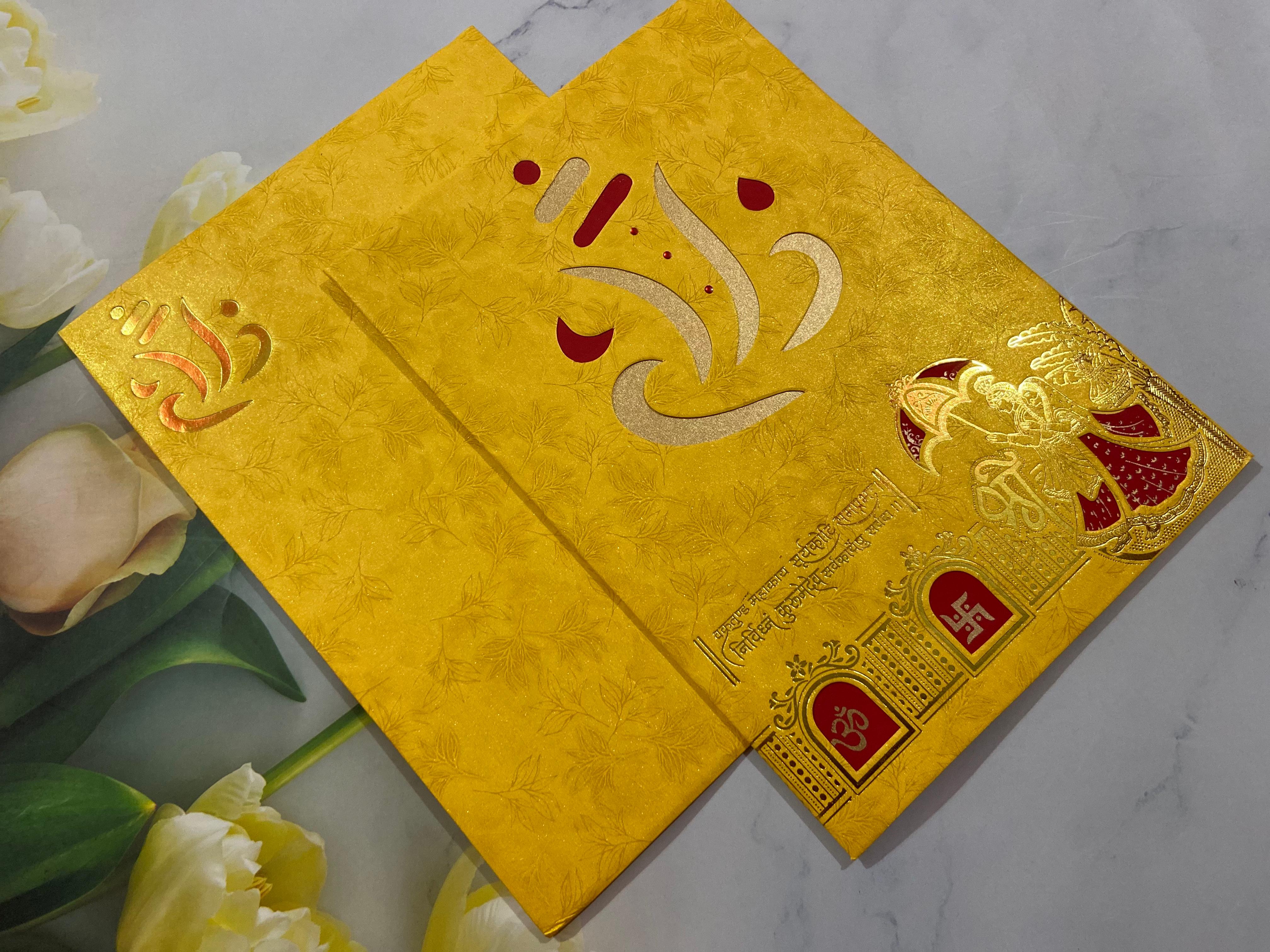 Gulshan Card Collection Designer Wedding Invitation Card (Pack of 50) 