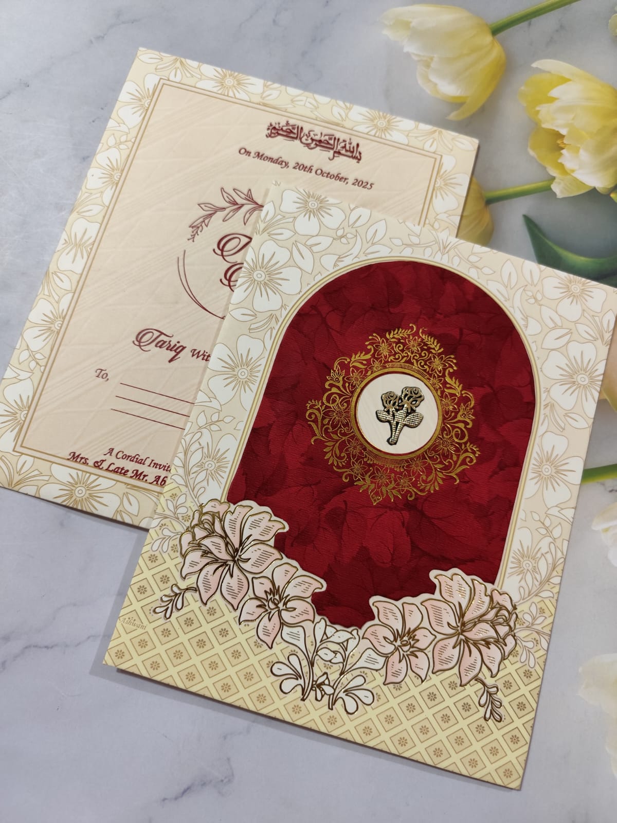 Gulshan Card Collection Designer Wedding Invitation Card (Pack of 50) 