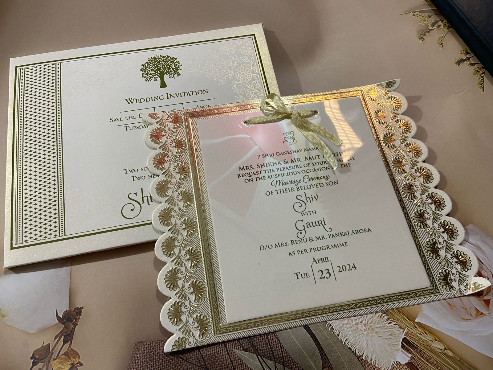 Gulshan Card Collection Designer Wedding Invitation Card (Pack of 50) 