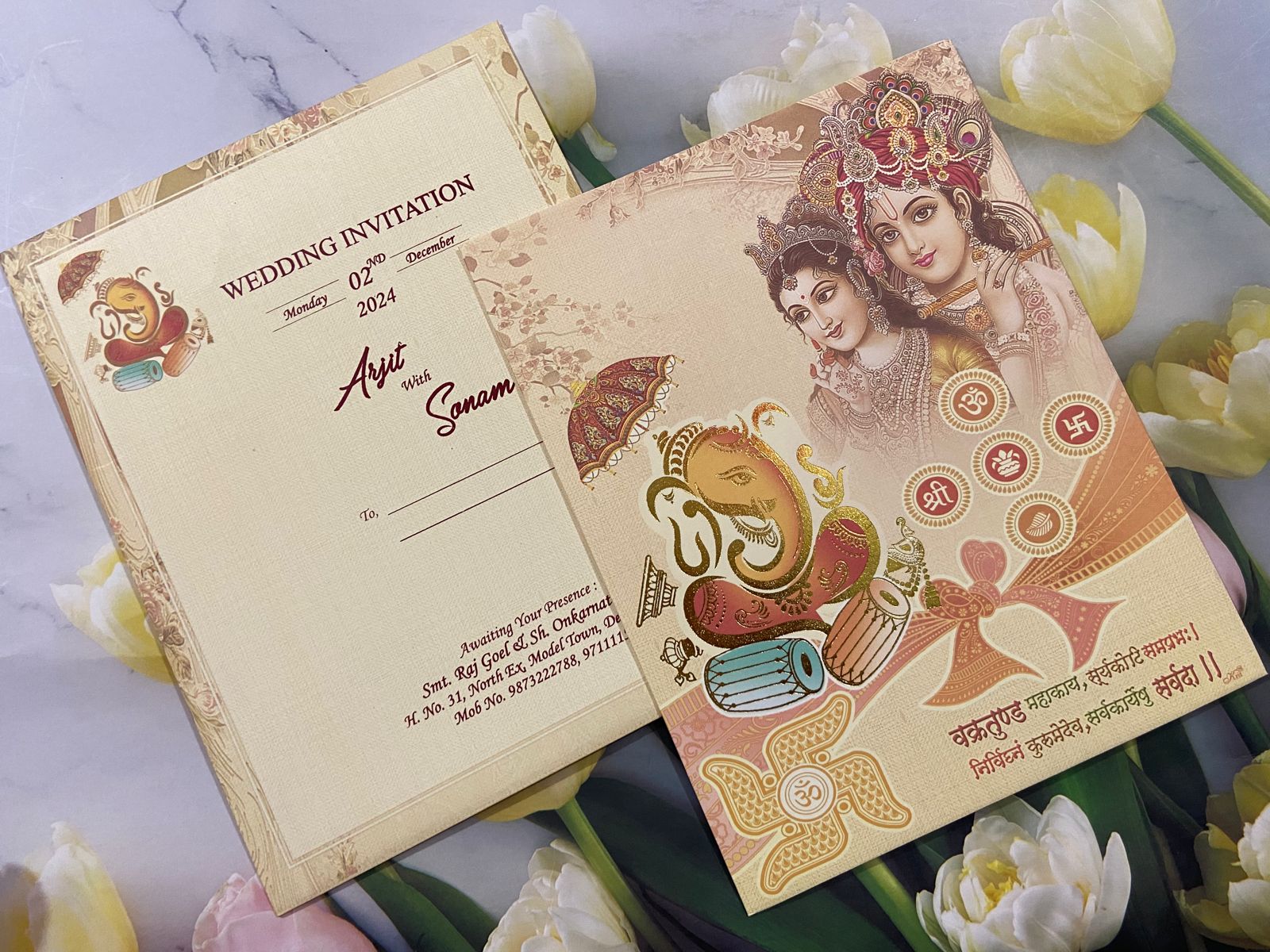 Gulshan Card Collection Designer Wedding Invitation Card (Pack of 50)