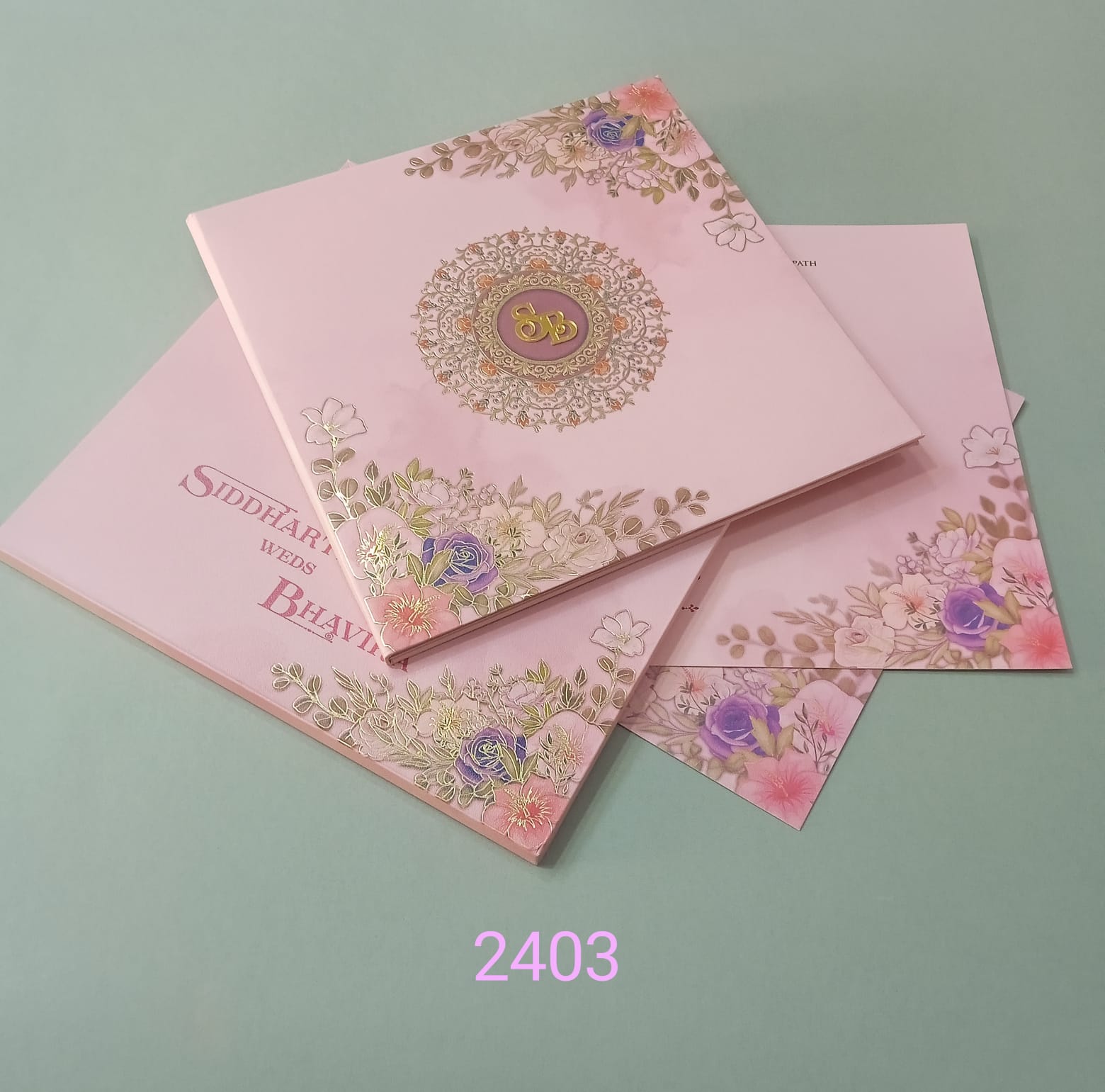 Gulshan Card Collection Designer Wedding Cards for Marriage Invitation (Pack of 50)