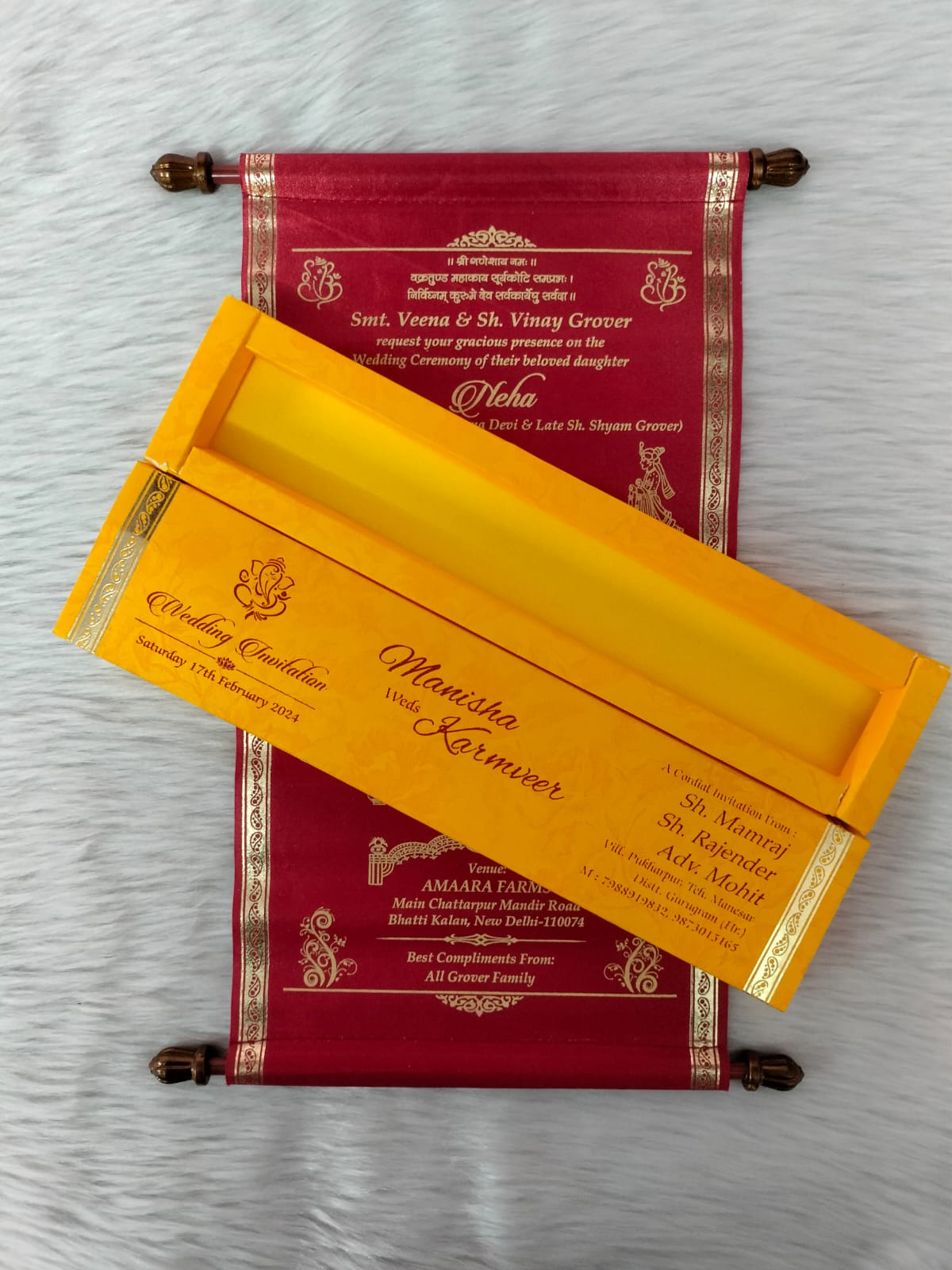 Gulshan Card Collection Designer Wedding Invitation Card (Pack of 50) 