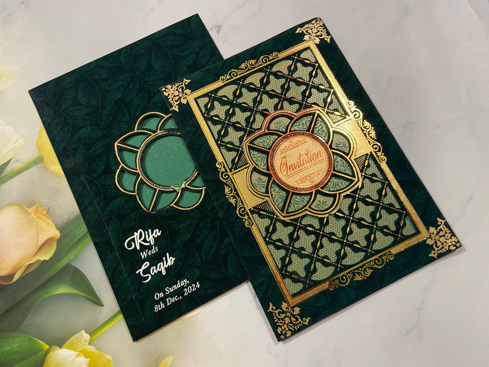 Gulshan Card Collection Designer Wedding Invitation Card (Pack of 50)