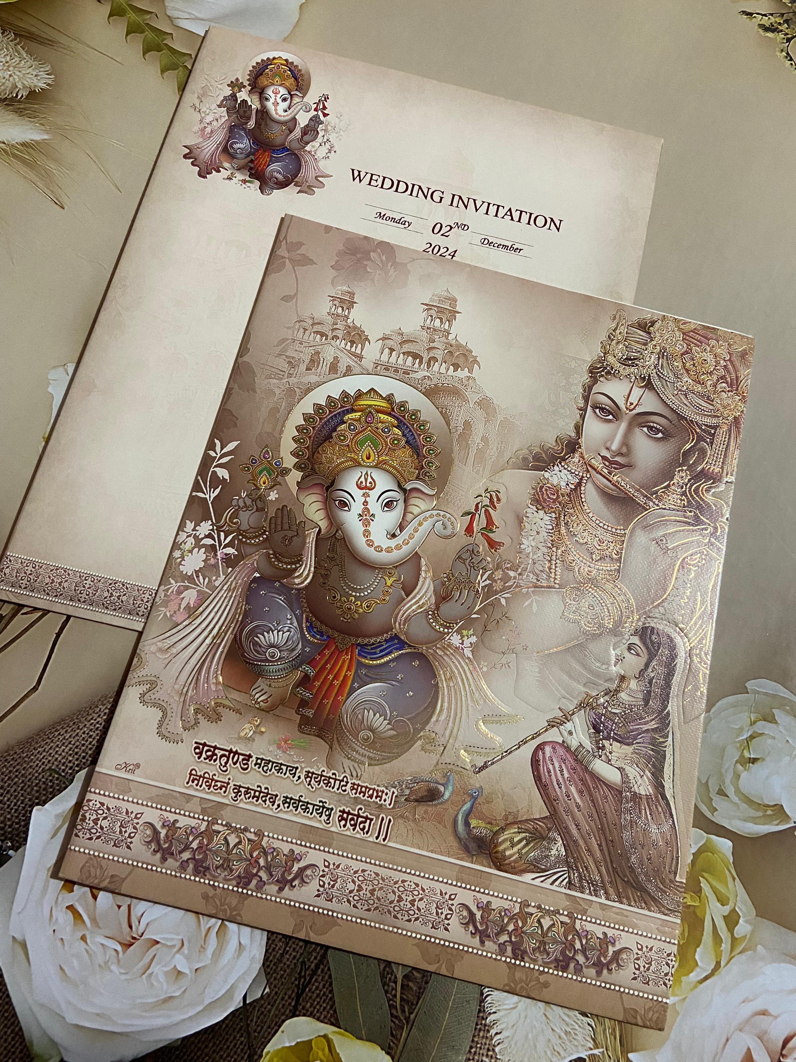 Gulshan Card Collection Designer Wedding Invitation Card (Pack of 50)