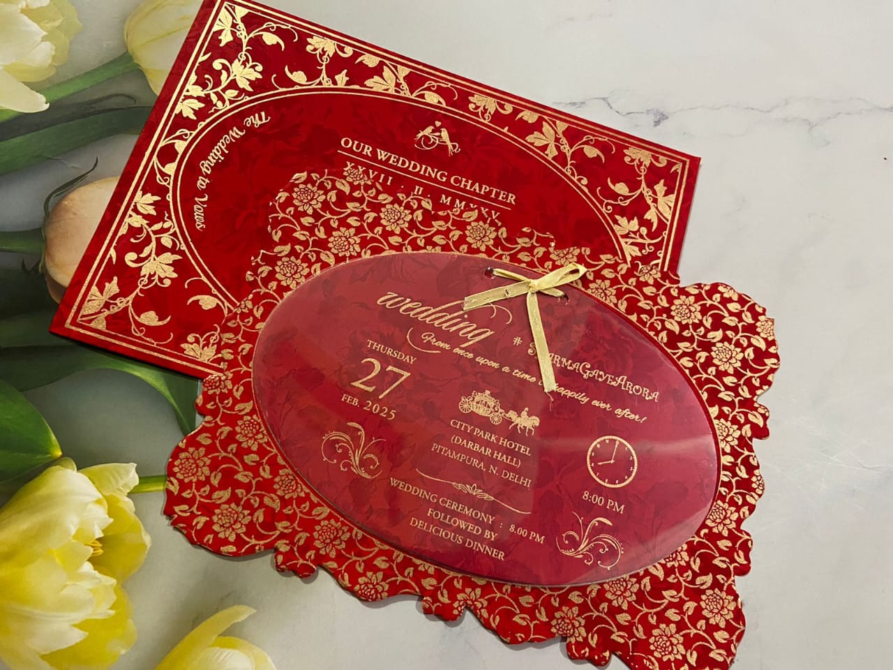 Gulshan Card Collection Designer Wedding Invitation Card (Pack of 50)