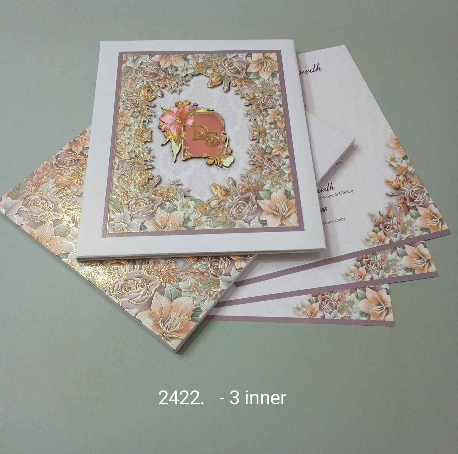 Gulshan Card Collection Designer Wedding Cards for Marriage Invitation (Pack of 50)